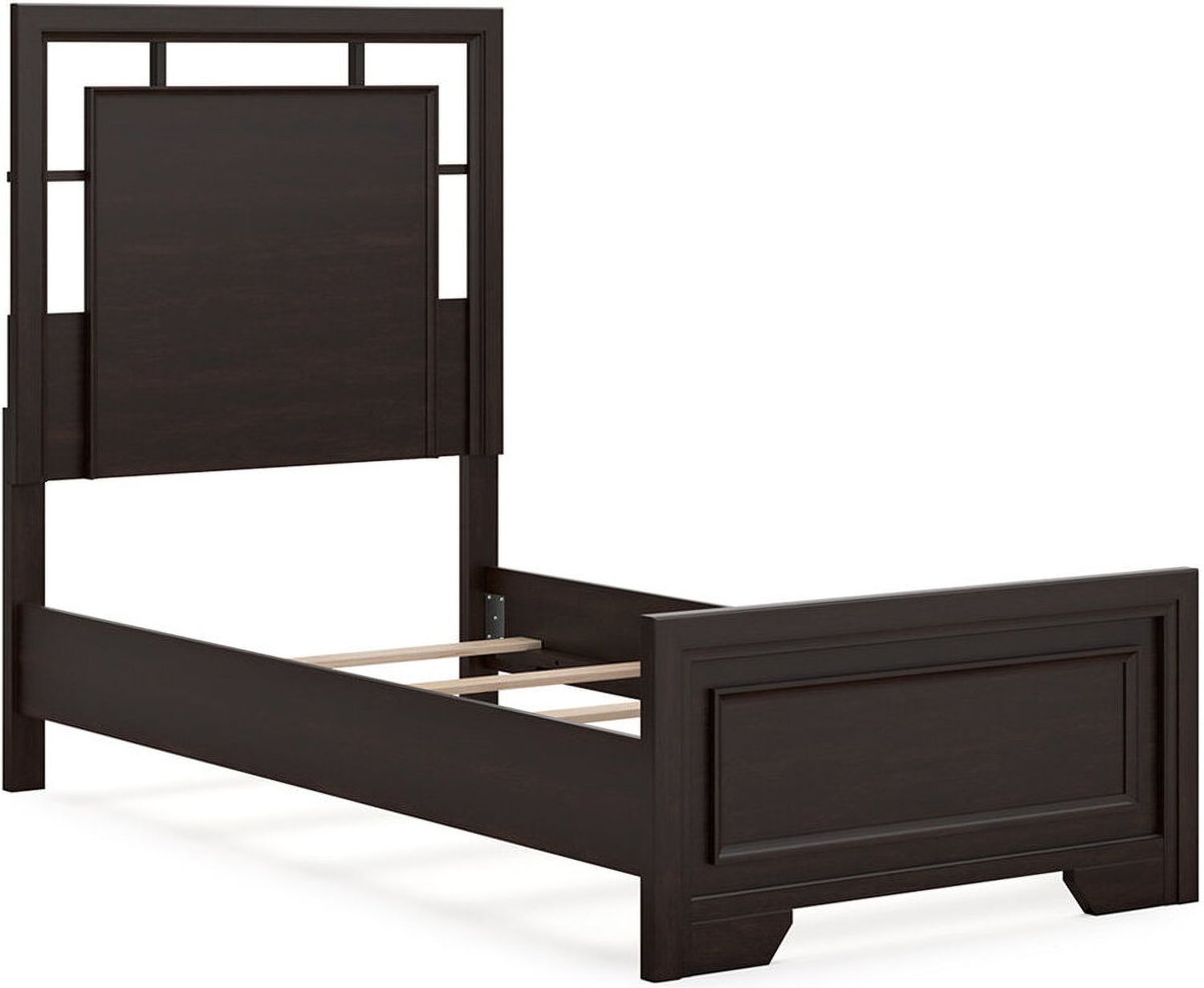 Covetown Twin Panel Bed In Dark Brown B441B2