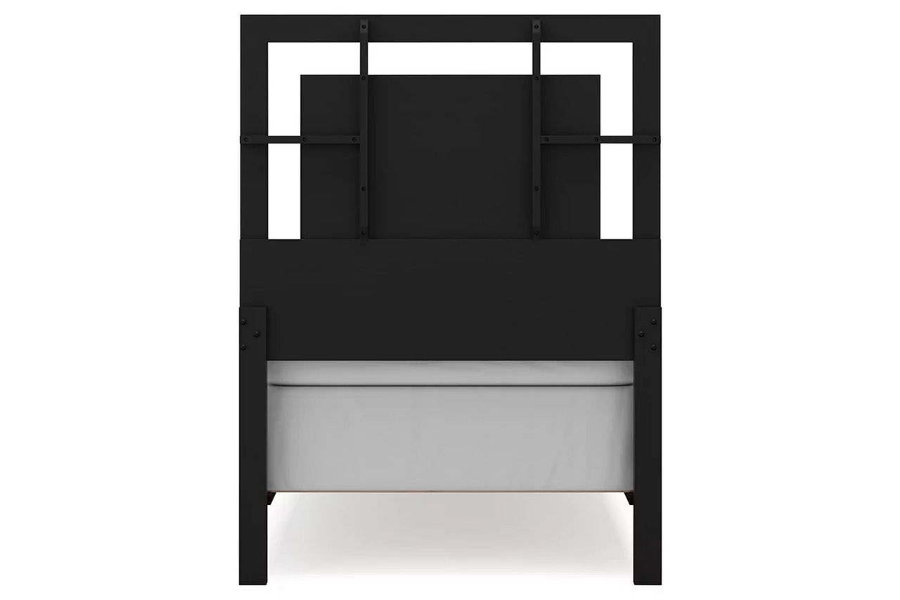 Covetown Twin Panel Bed In Dark Brown B441B2