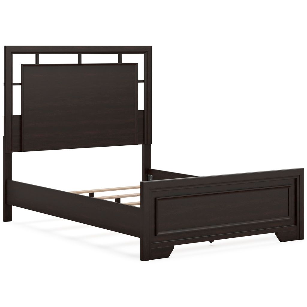 Covetown Twin Panel Bed In Dark Brown B441B2