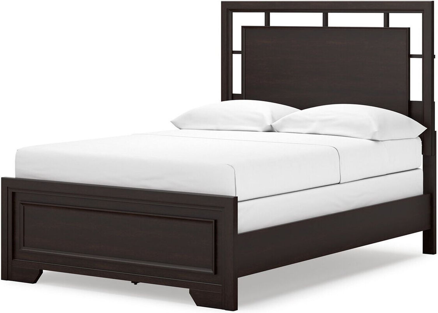 Covetown Full Panel Bed In Dark Brown B441B4