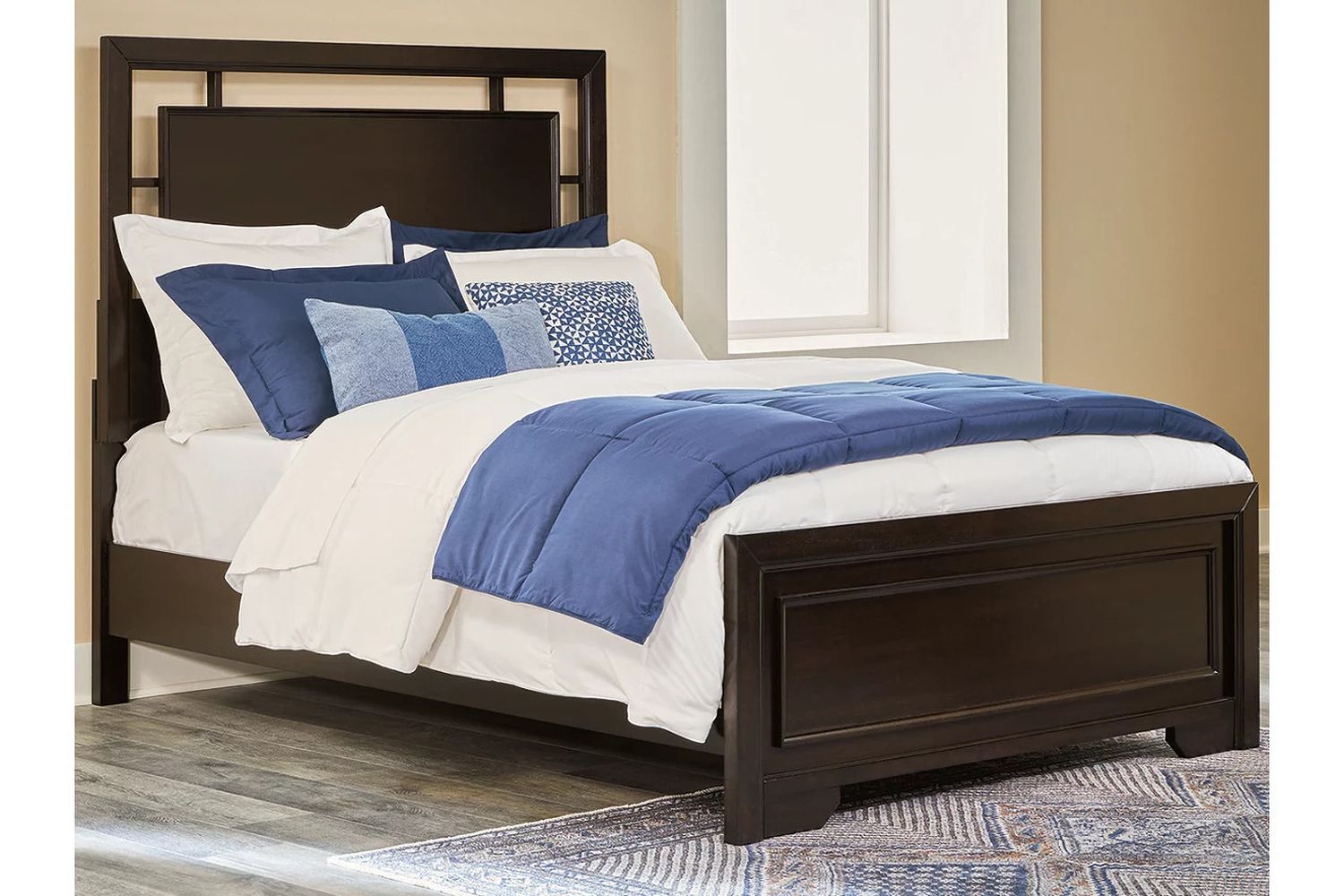 Covetown Full Panel Bed In Dark Brown B441B4