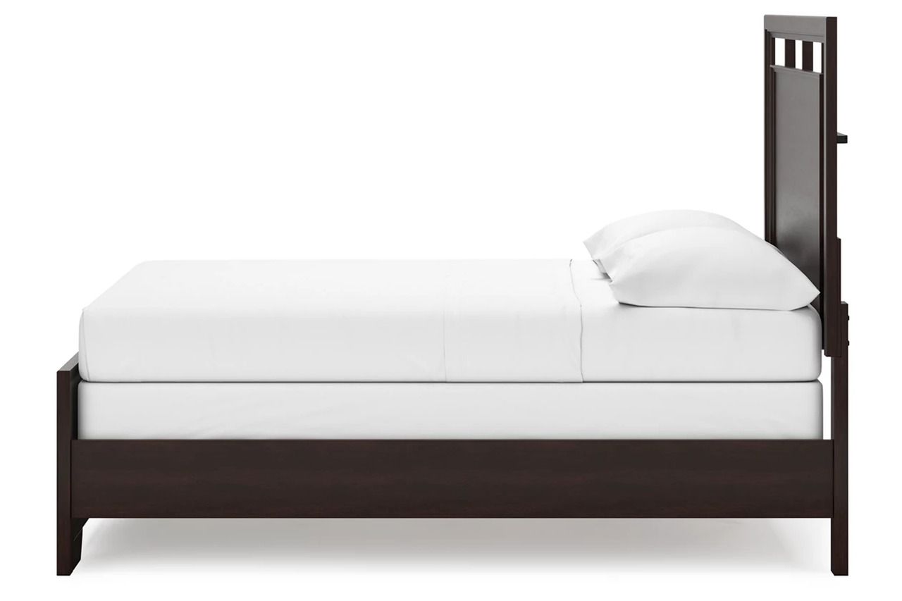 Covetown Full Panel Bed In Dark Brown B441B4