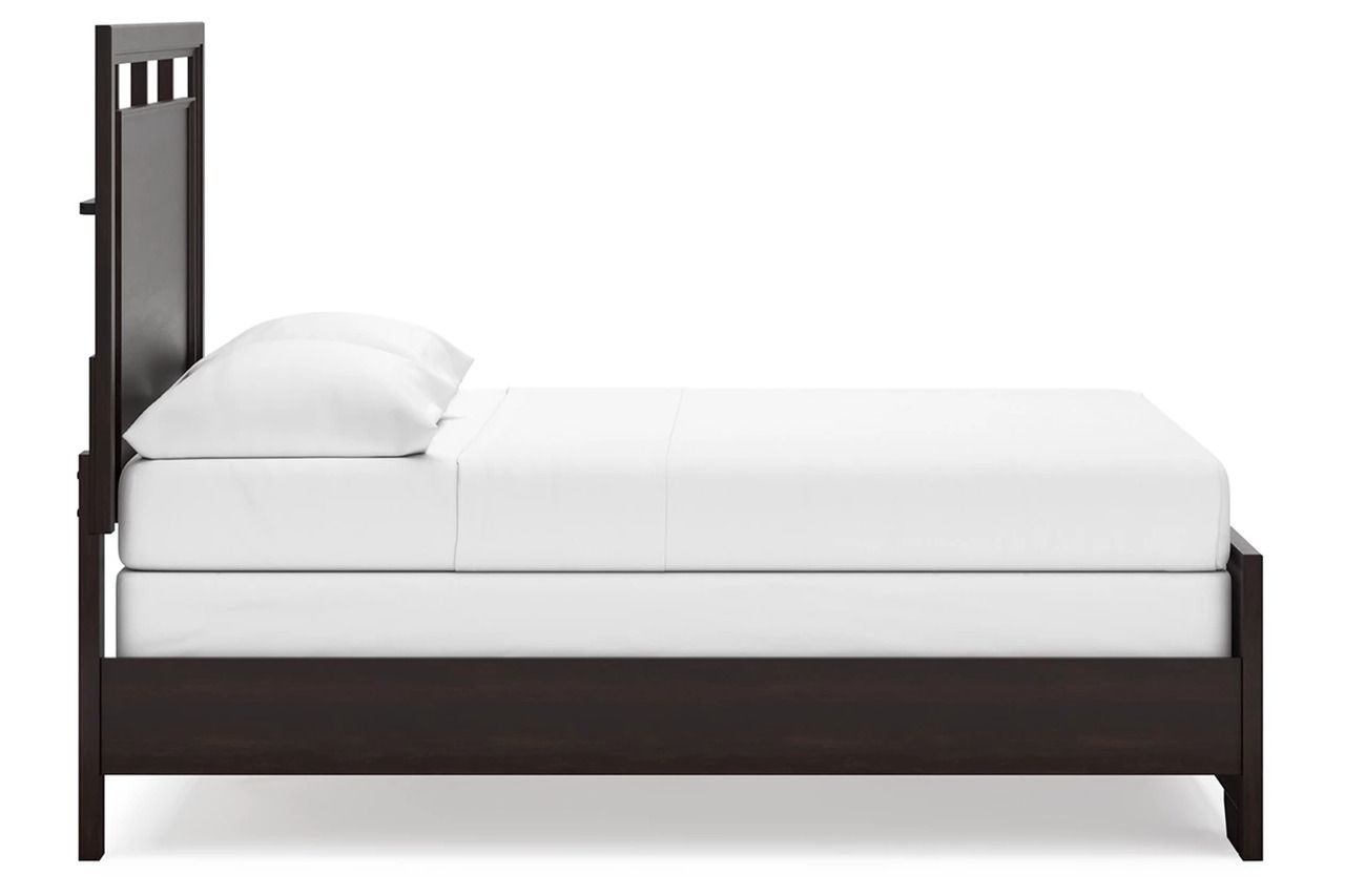 Covetown Full Panel Bed In Dark Brown B441B4