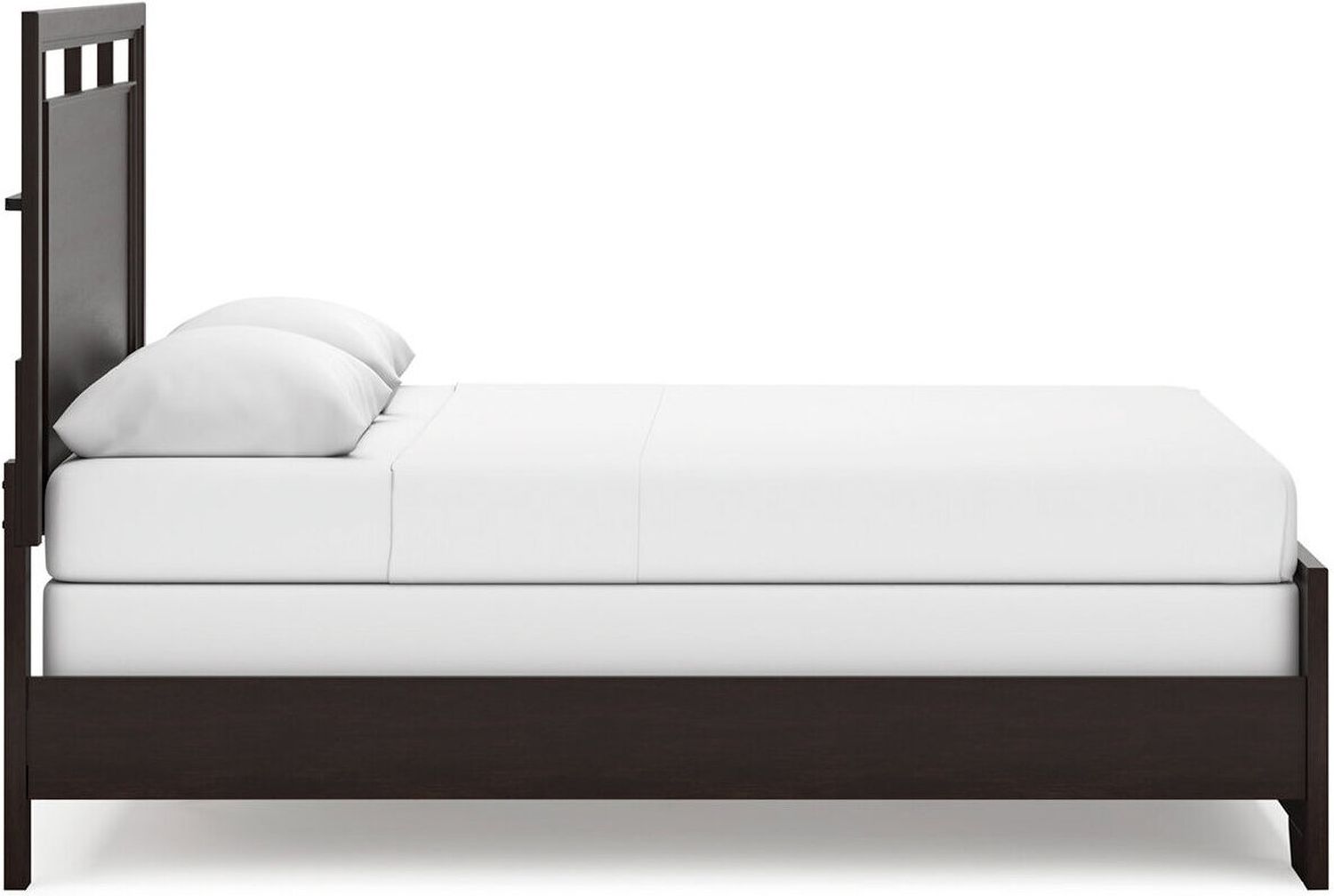 Covetown Queen Panel Bed In Dark Brown B441B6