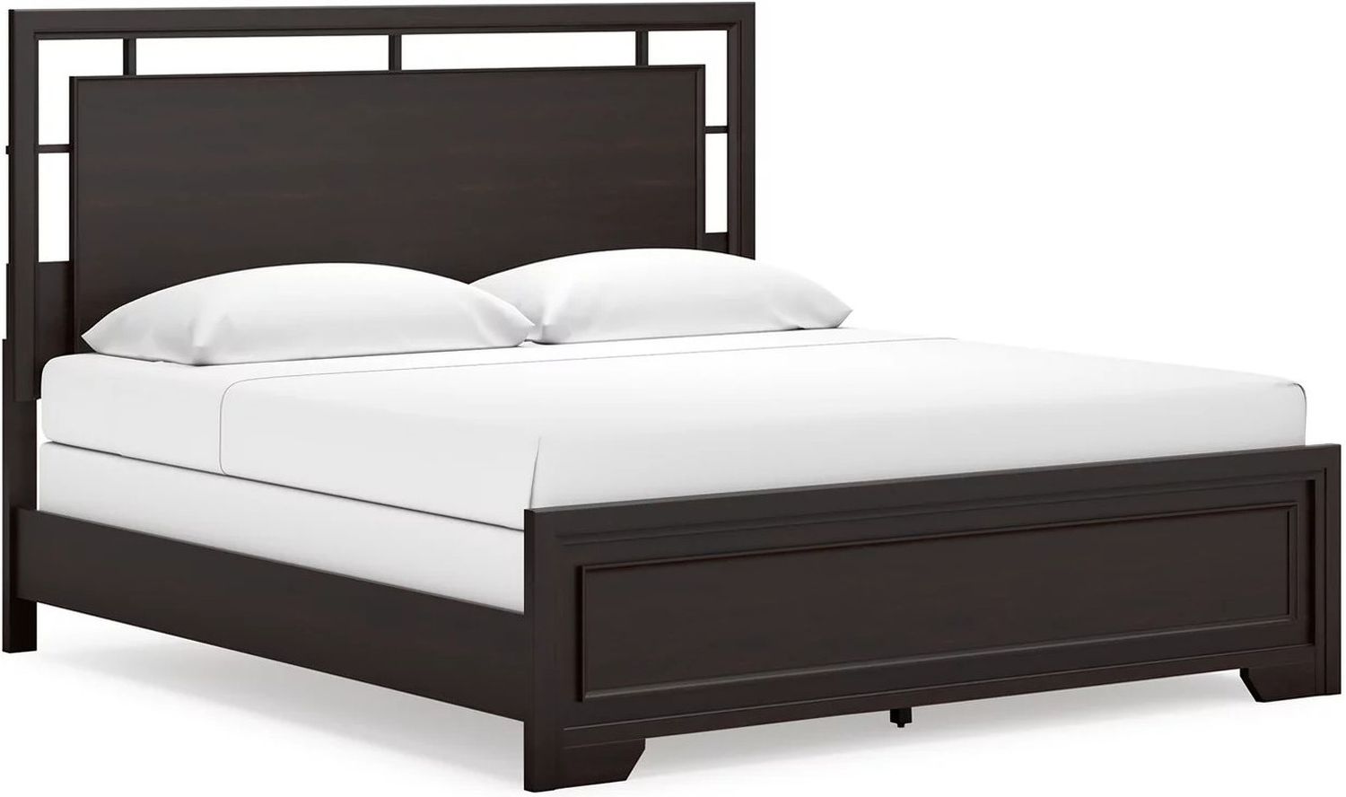 Covetown King Panel Bed In Dark Brown B441B8