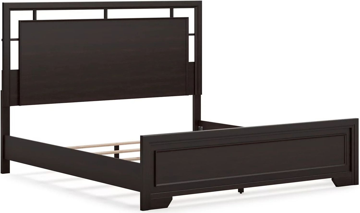 Covetown King Panel Bed In Dark Brown B441B8