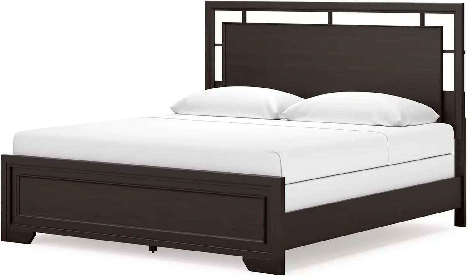 Covetown King Panel Bed In Dark Brown B441B8