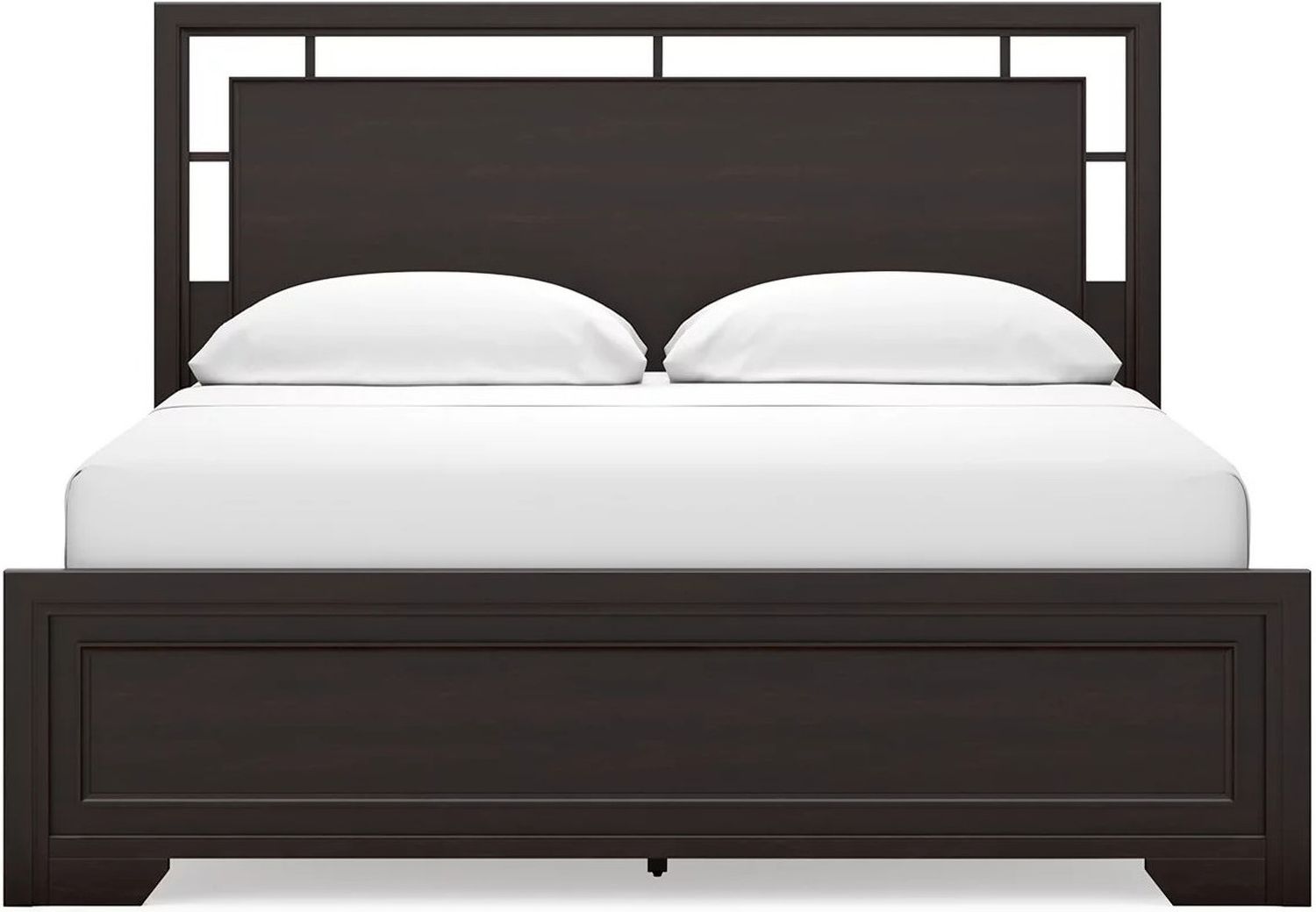 Covetown California King Panel Bed In Dark Brown B441B9