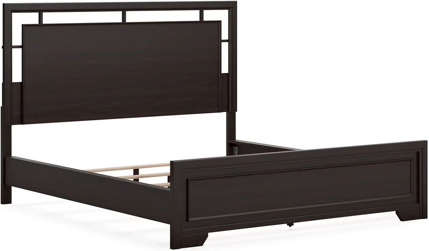 Covetown California King Panel Bed In Dark Brown B441B9