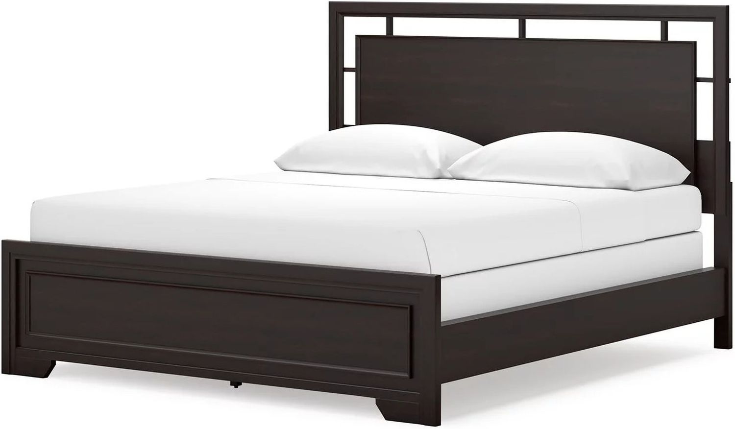 Covetown California King Panel Bed In Dark Brown B441B9