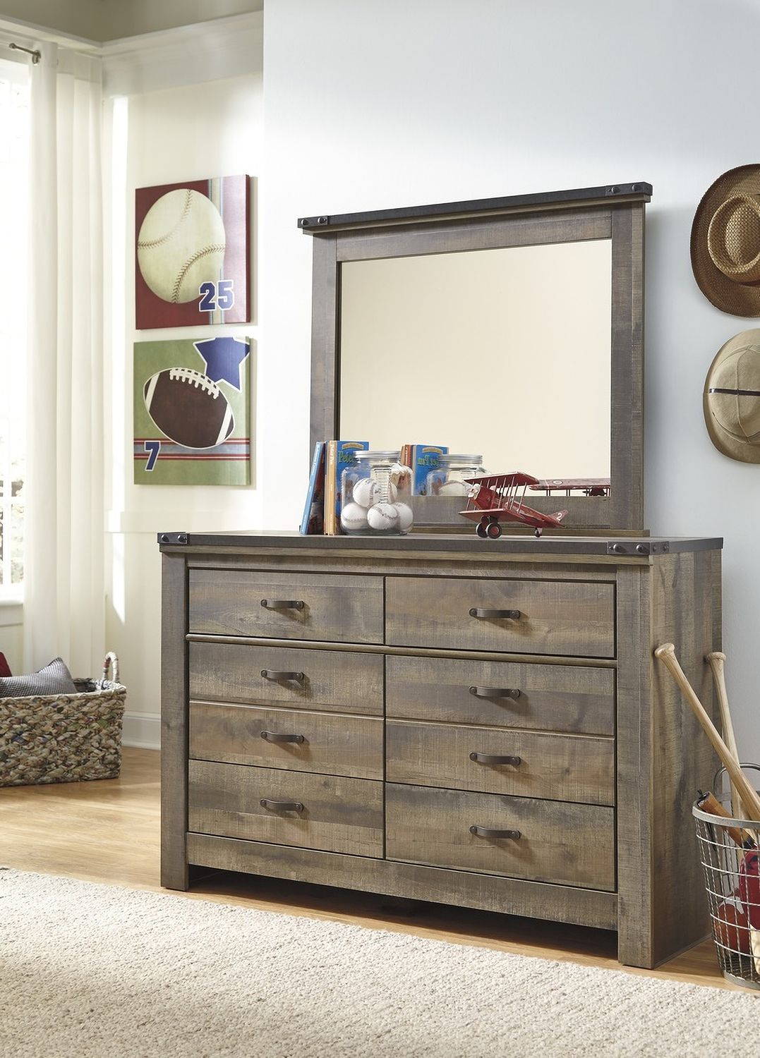 Trinell Brown Bedroom Mirror B44626