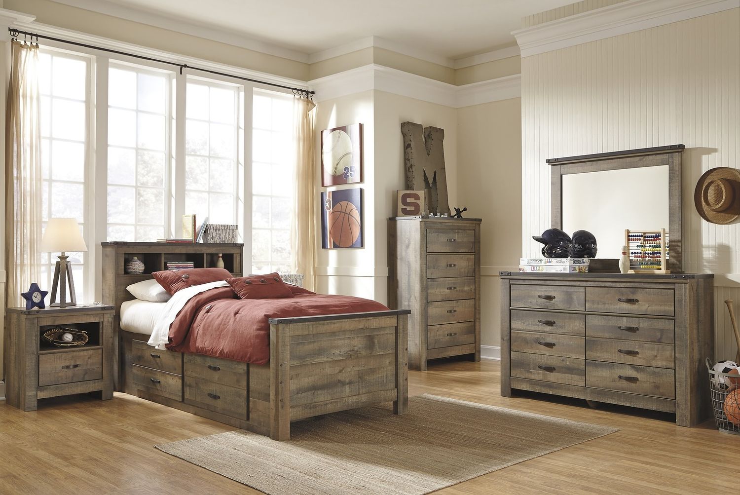 Trinell Brown Bedroom Mirror B44626
