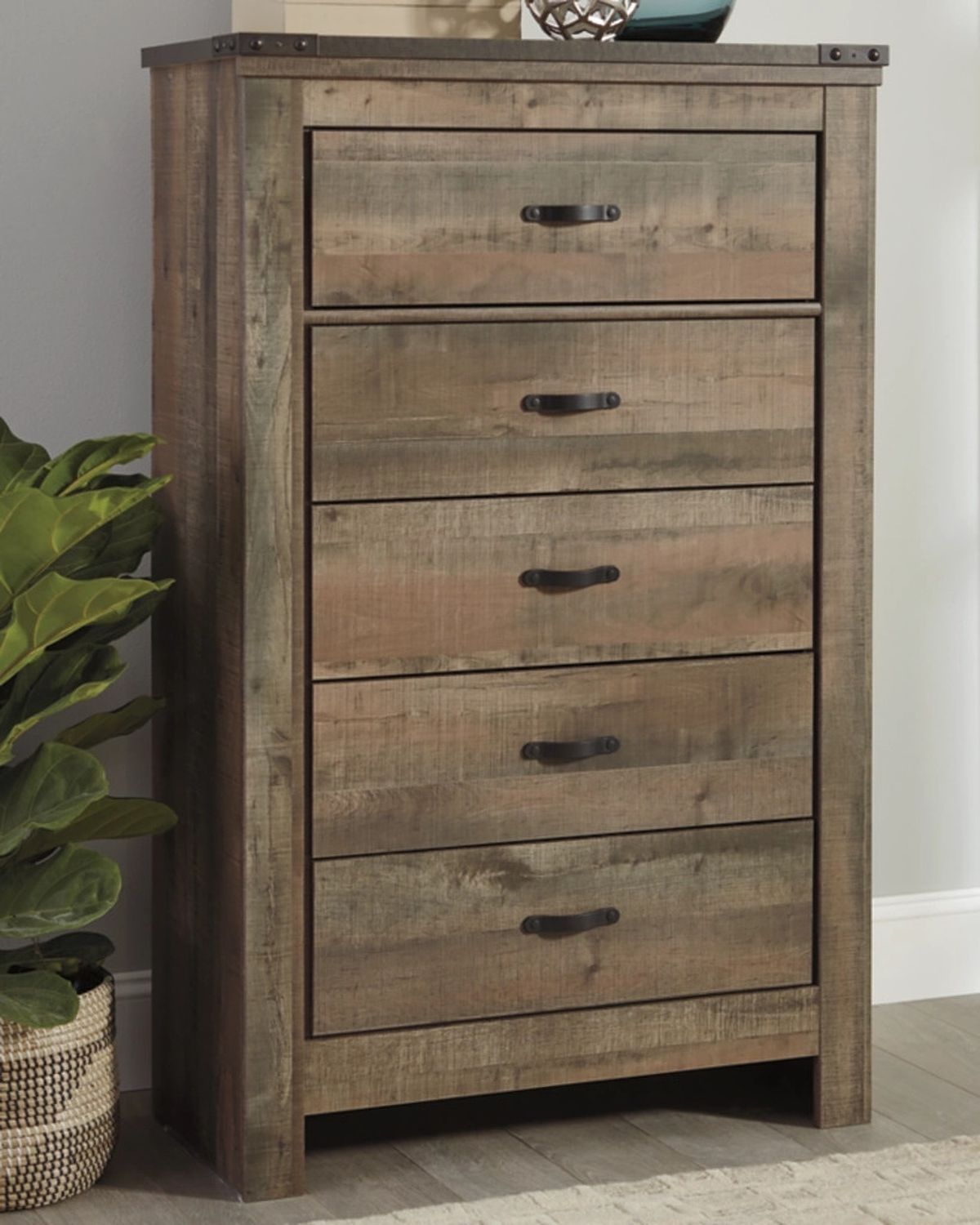 Trinell Brown Five Drawer Chest B44646