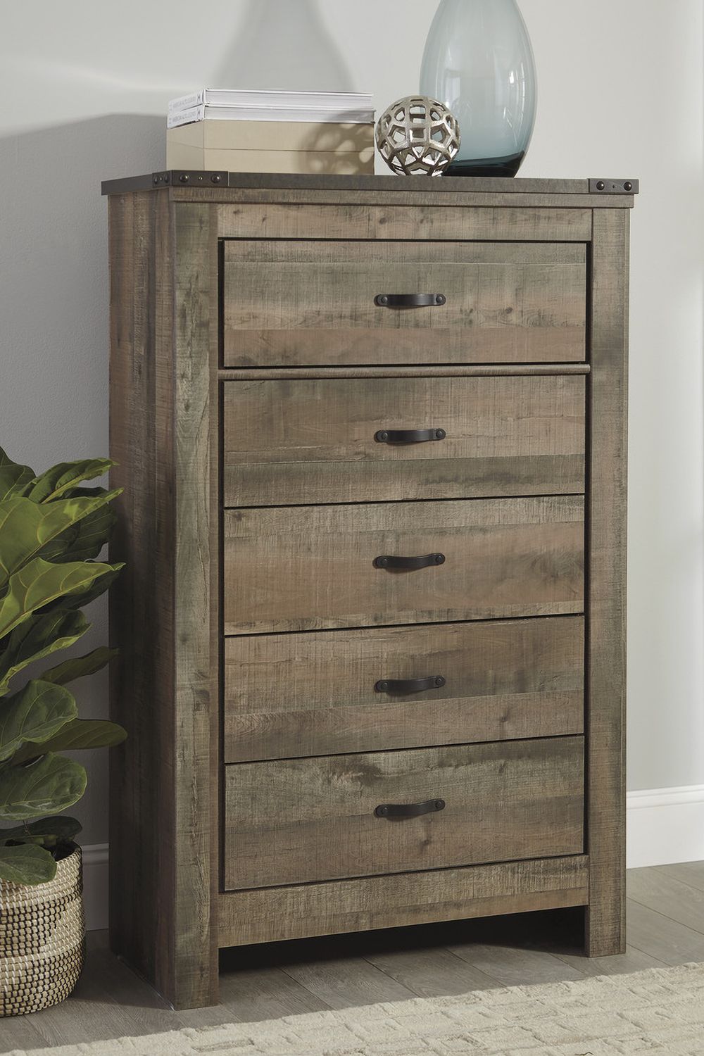 Trinell Brown Five Drawer Chest B44646