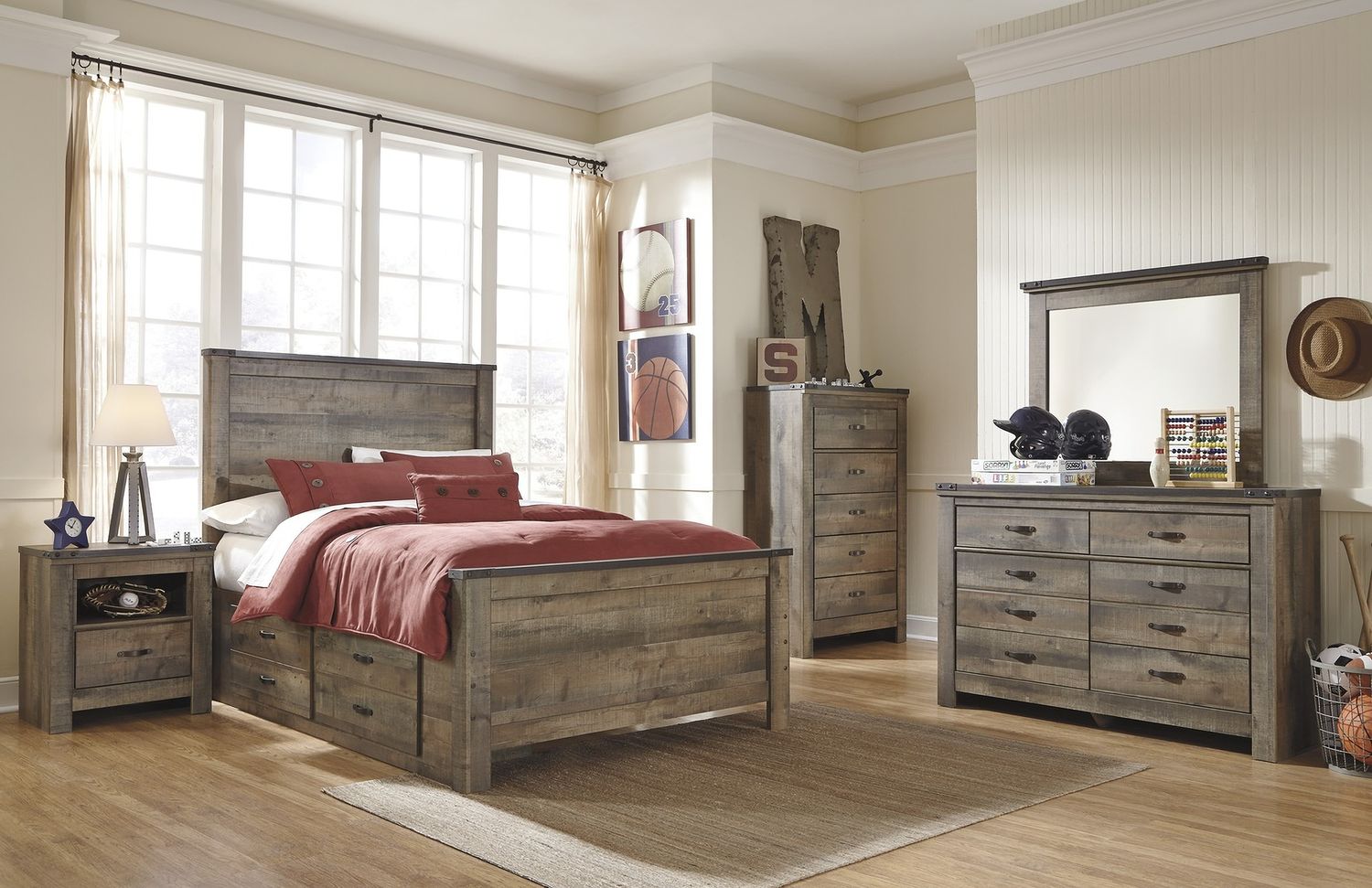 Trinell Brown Five Drawer Chest B44646
