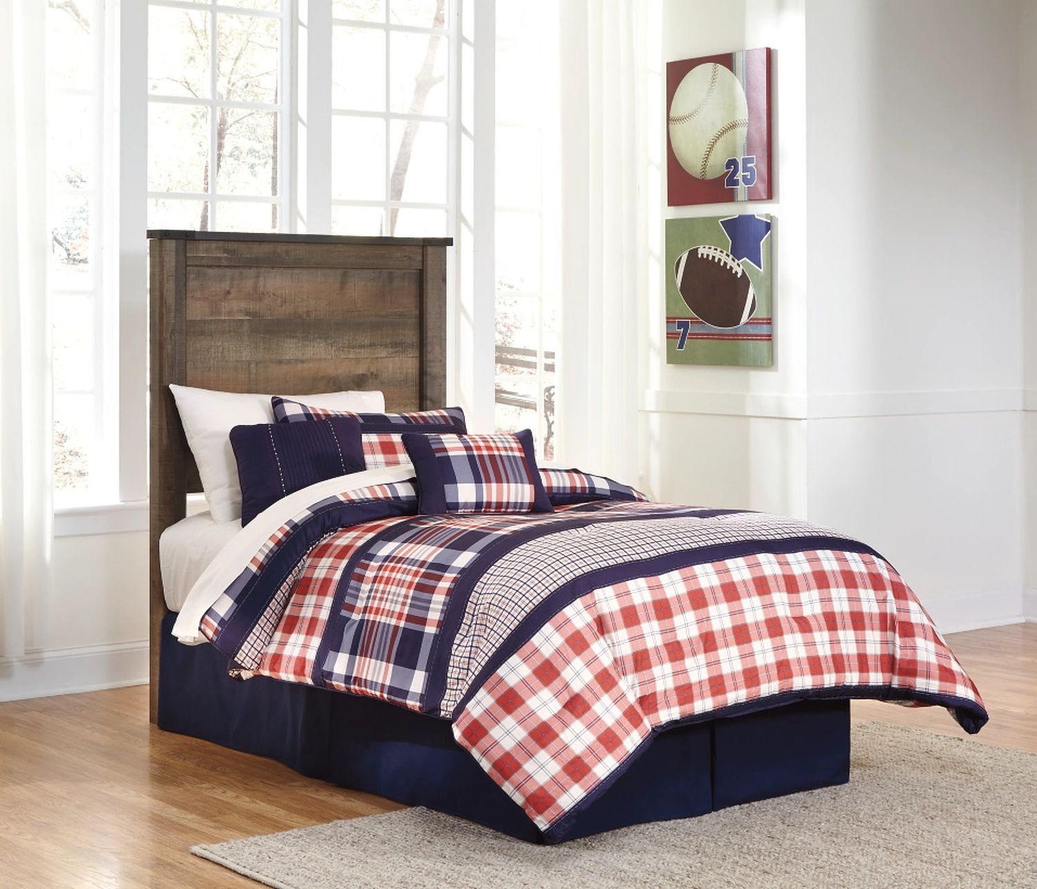 Trinell Brown Twin Panel Headboard Only B44653