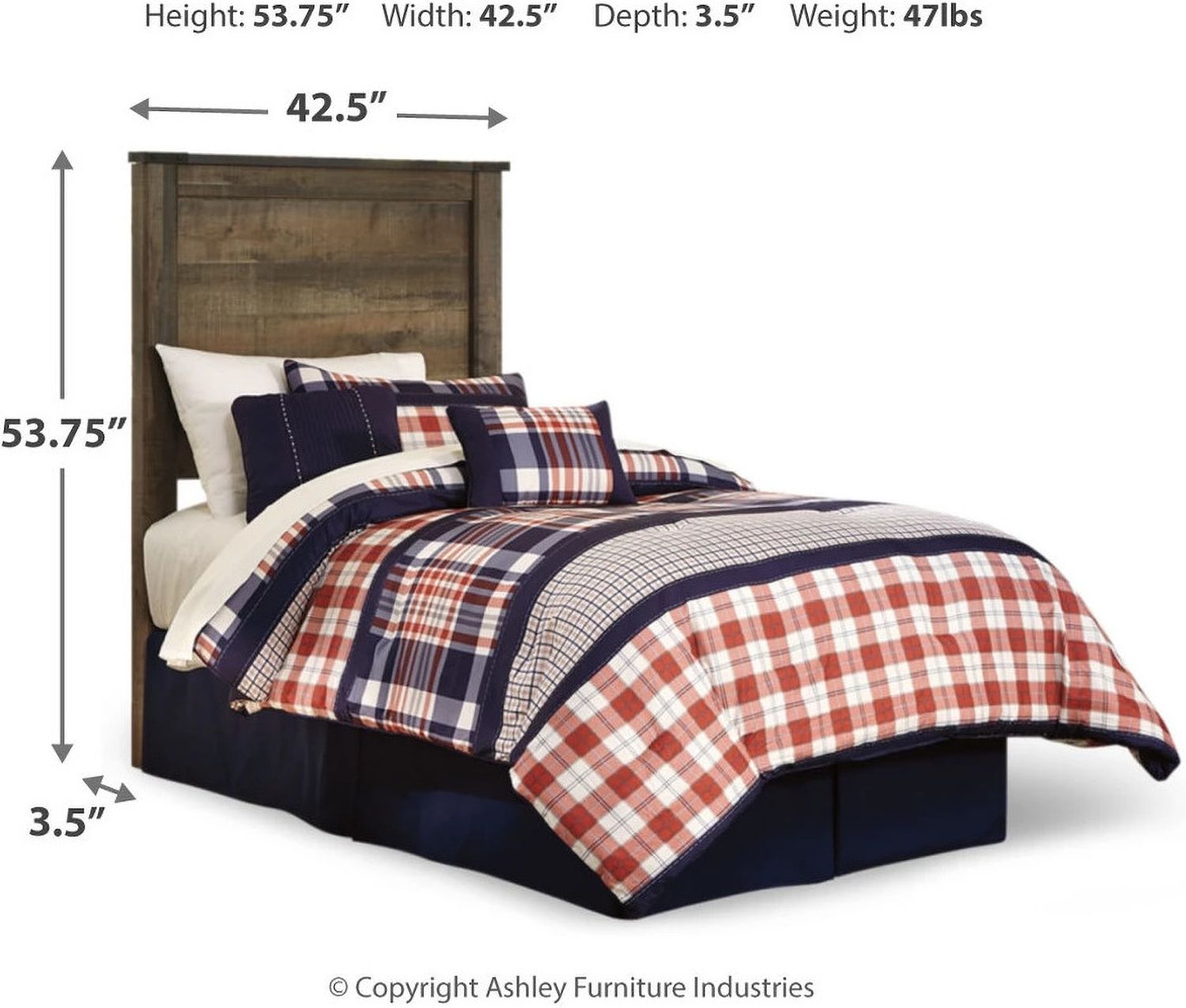 Trinell Brown Twin Panel Headboard Only B44653