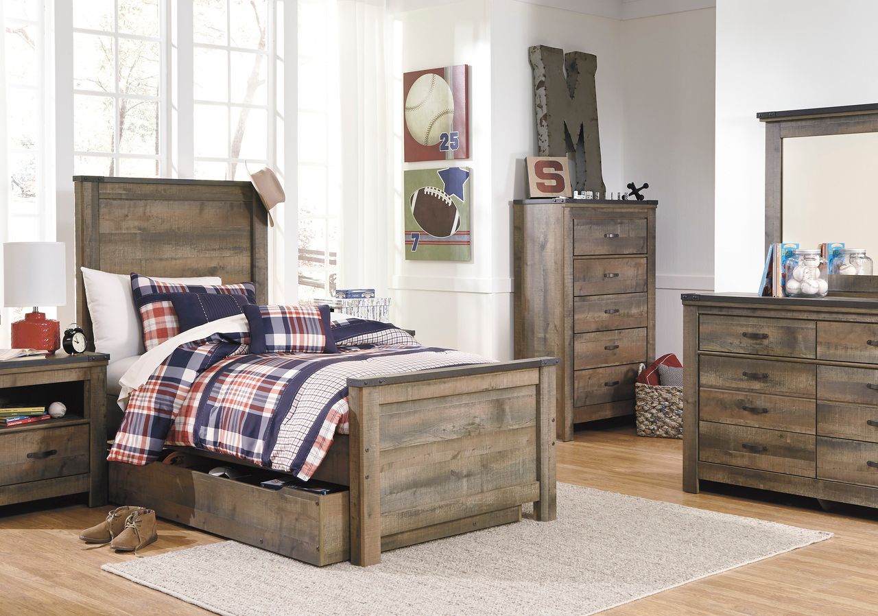 Trinell Brown Twin Panel Headboard Only B44653