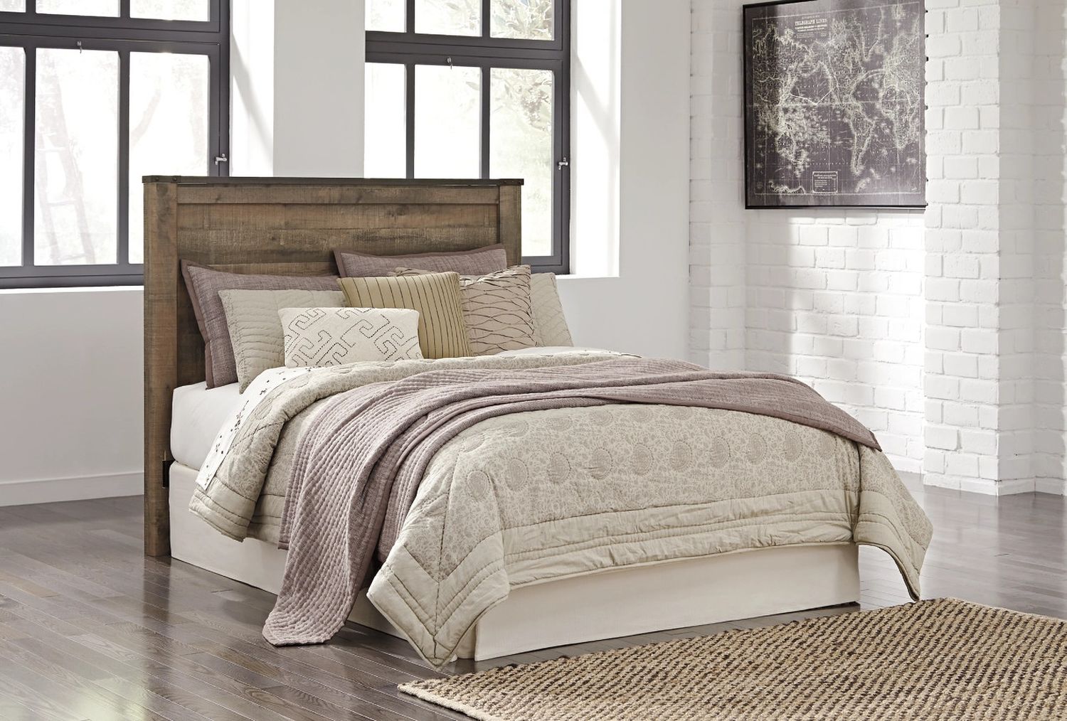 Trinell Queen Panel Headboard In Brown B44657