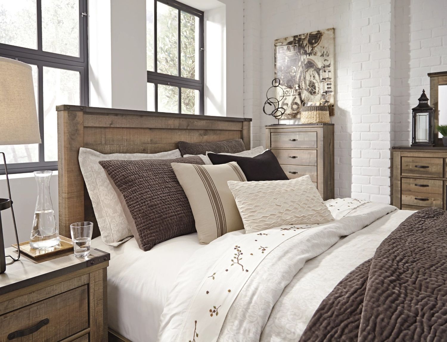 Trinell King/California King Panel Headboard In Brown B44658