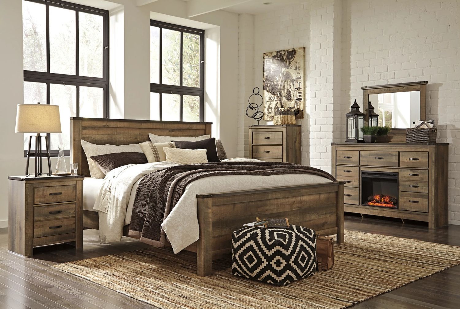 Trinell King/California King Panel Headboard In Brown B44658