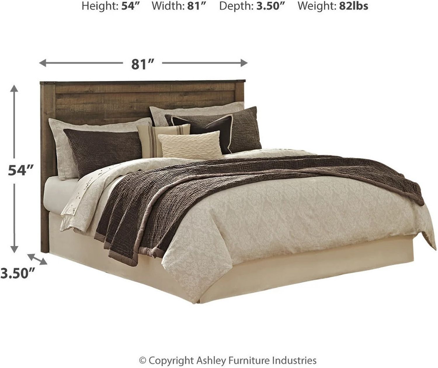 Trinell King/California King Panel Headboard In Brown B44658