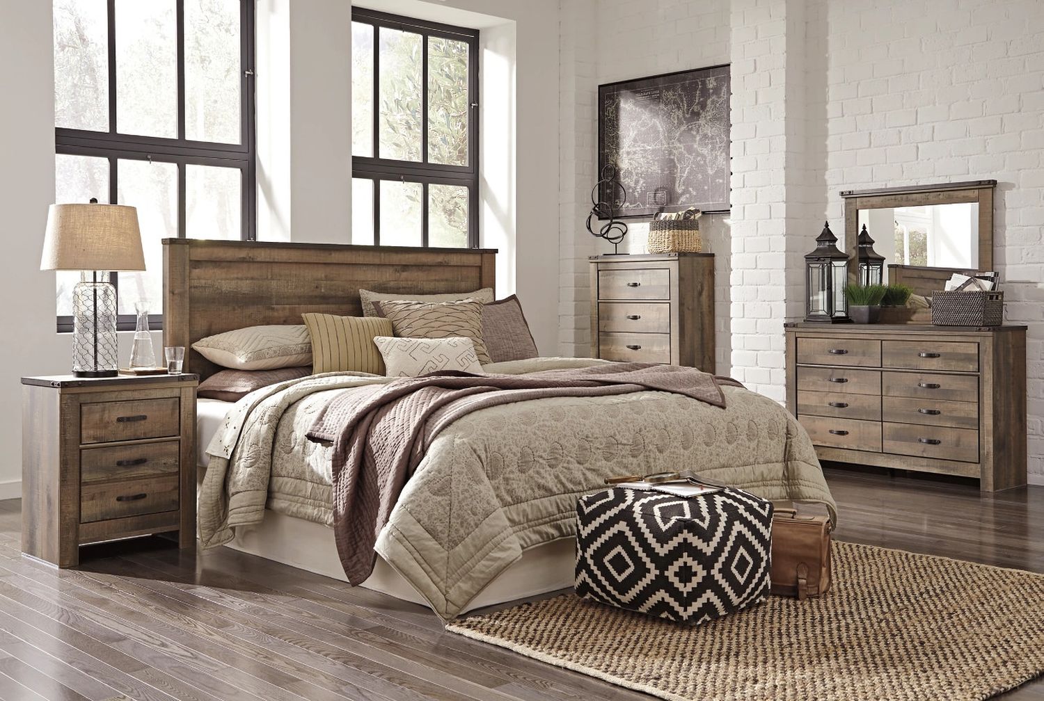 Trinell King/California King Panel Headboard In Brown B44658