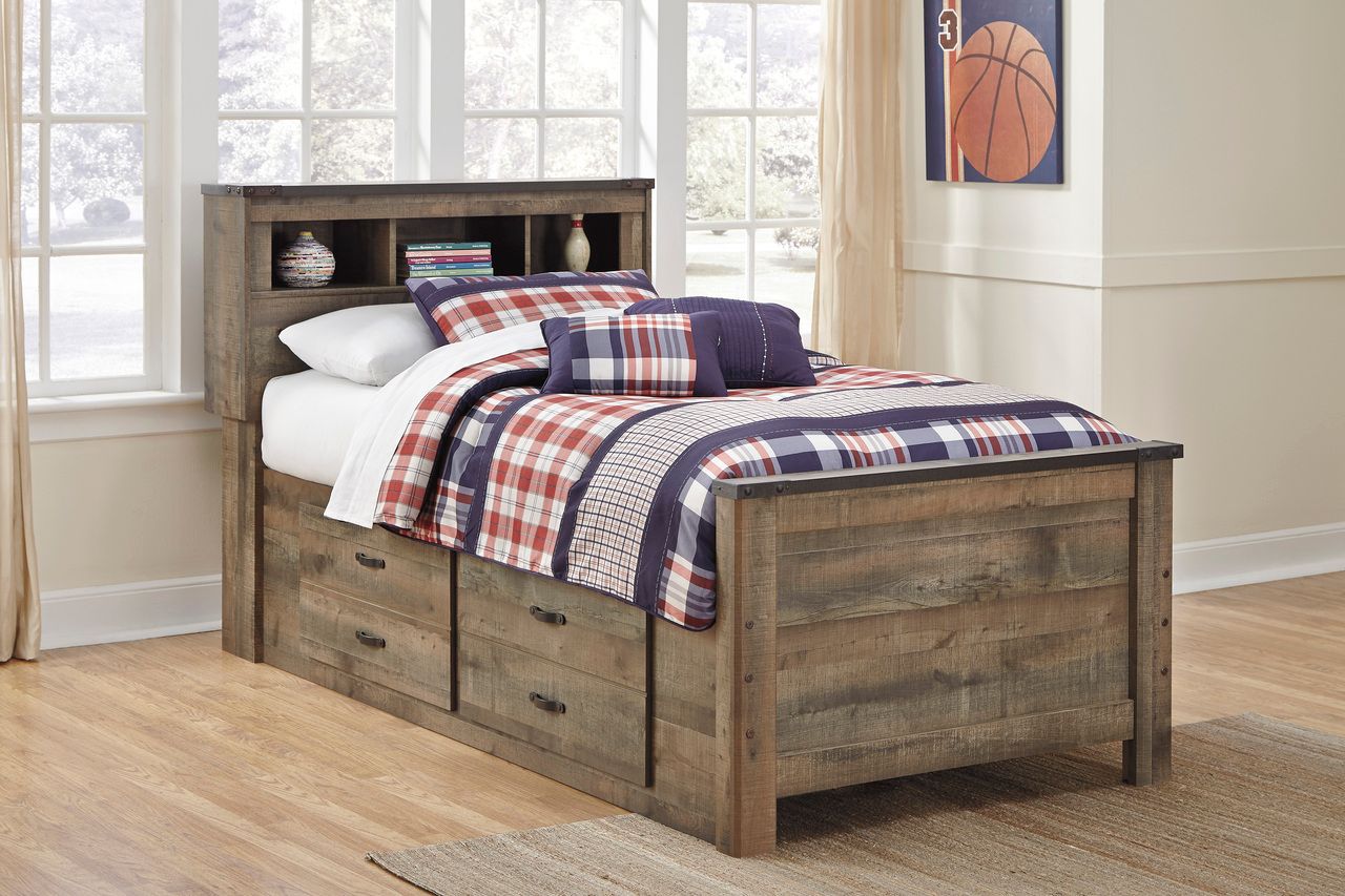 Trinell Brown Twin Bookcase Headboard Only B44663