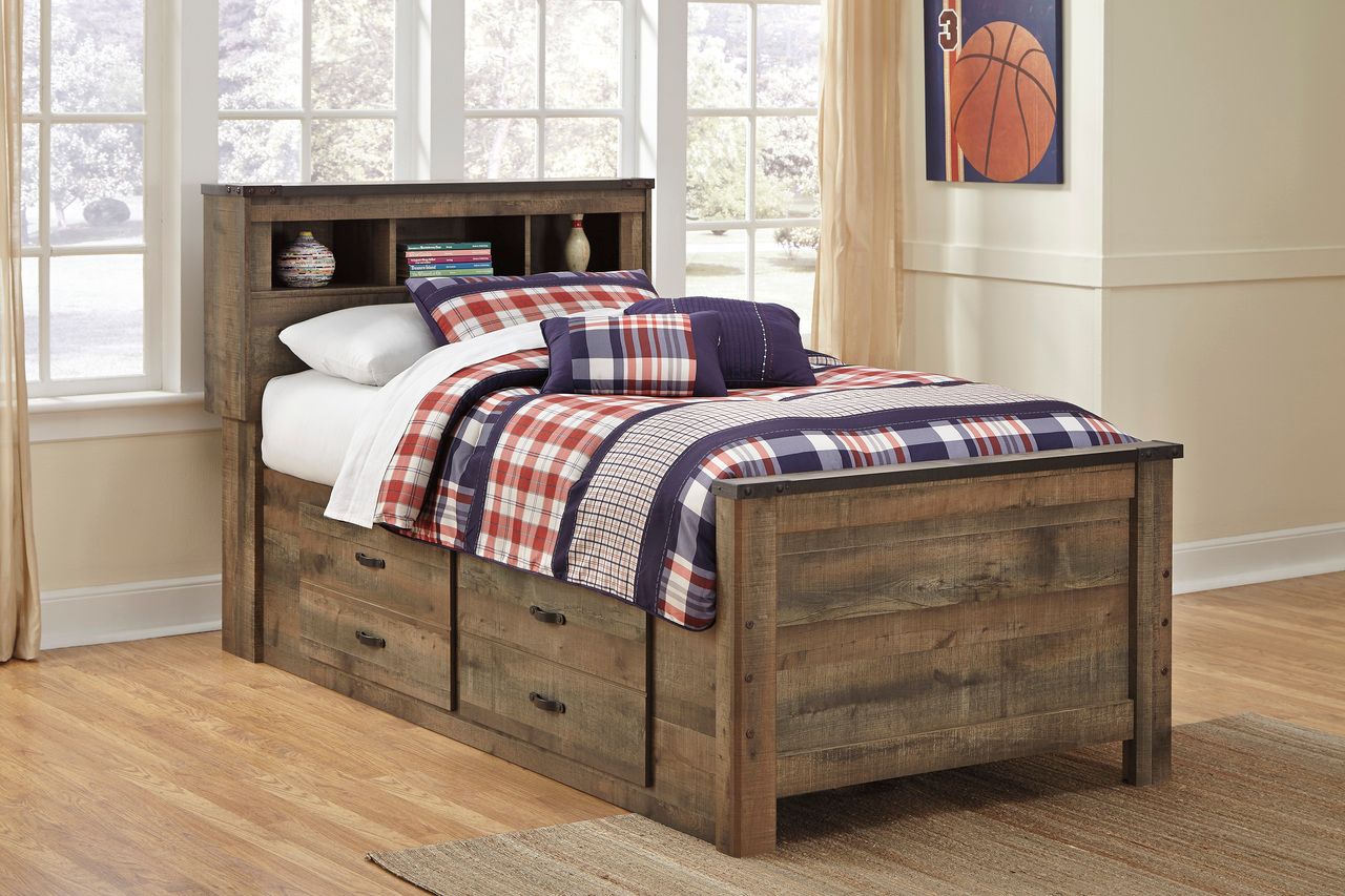 Trinell Brown Twin Bookcase Headboard Only B44663
