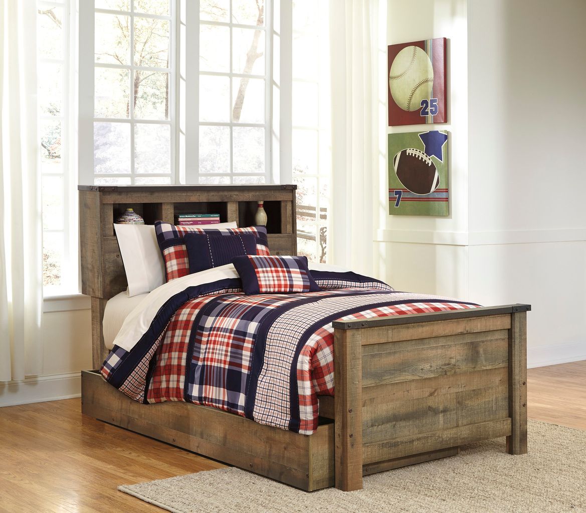 Trinell Brown Twin Bookcase Headboard Only B44663