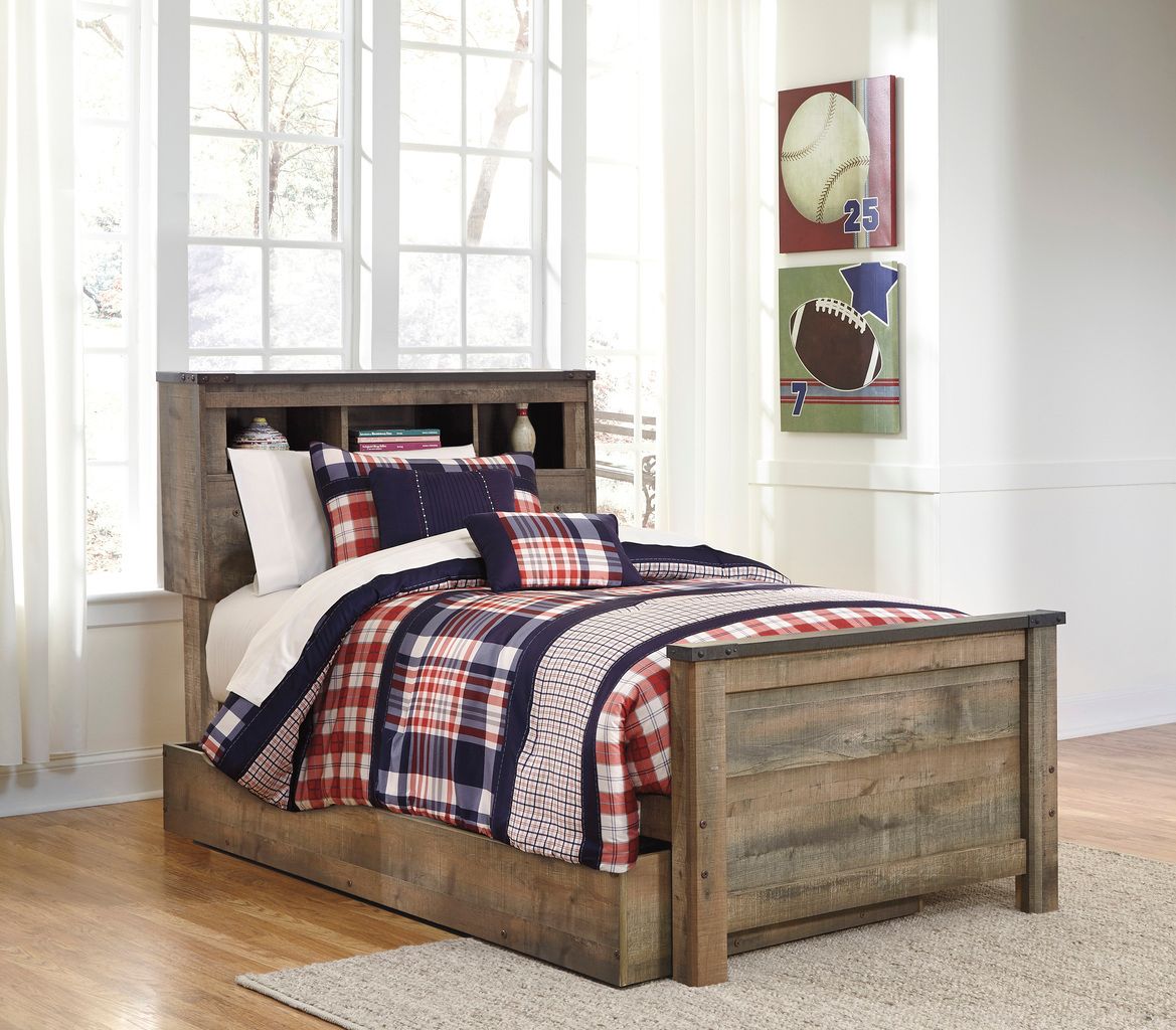 Trinell Brown Twin Bookcase Headboard Only B44663
