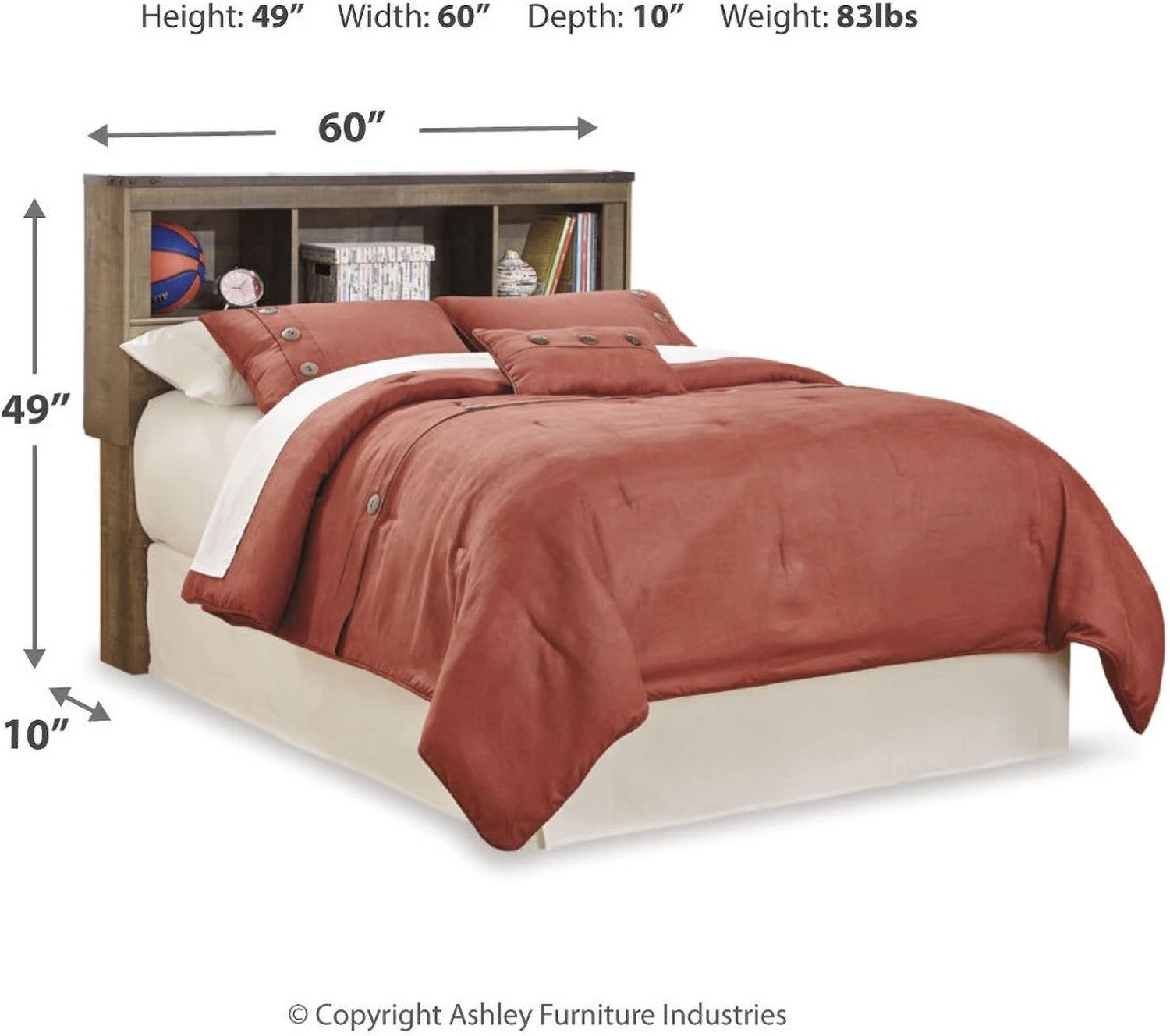 Trinell Brown Full Bookcase Headboard Only B44665