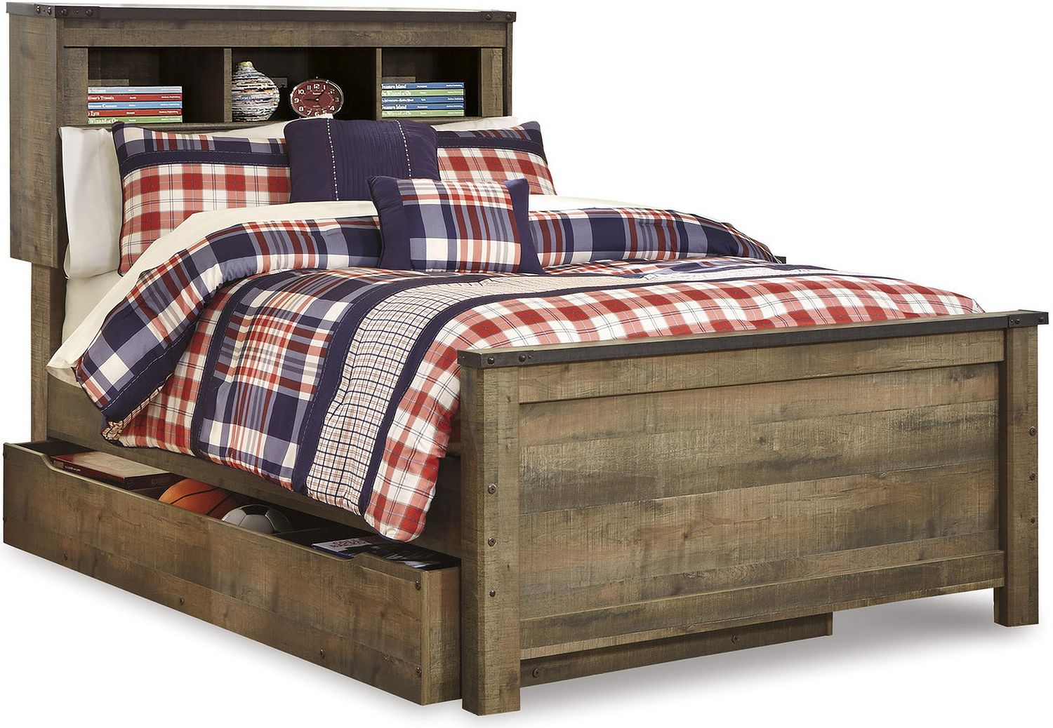Trinell Brown Full Bookcase Headboard Only B44665