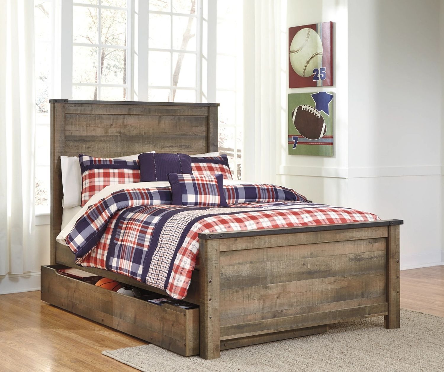 Trinell Brown Full Panel Headboard Only B44687
