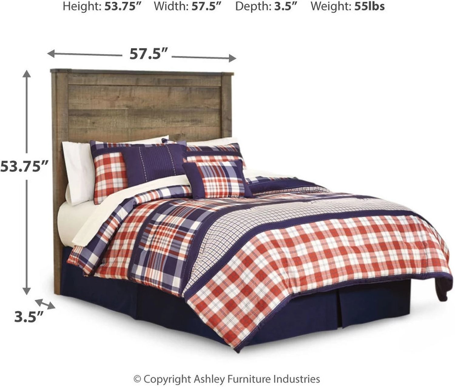 Trinell Brown Full Panel Headboard Only B44687