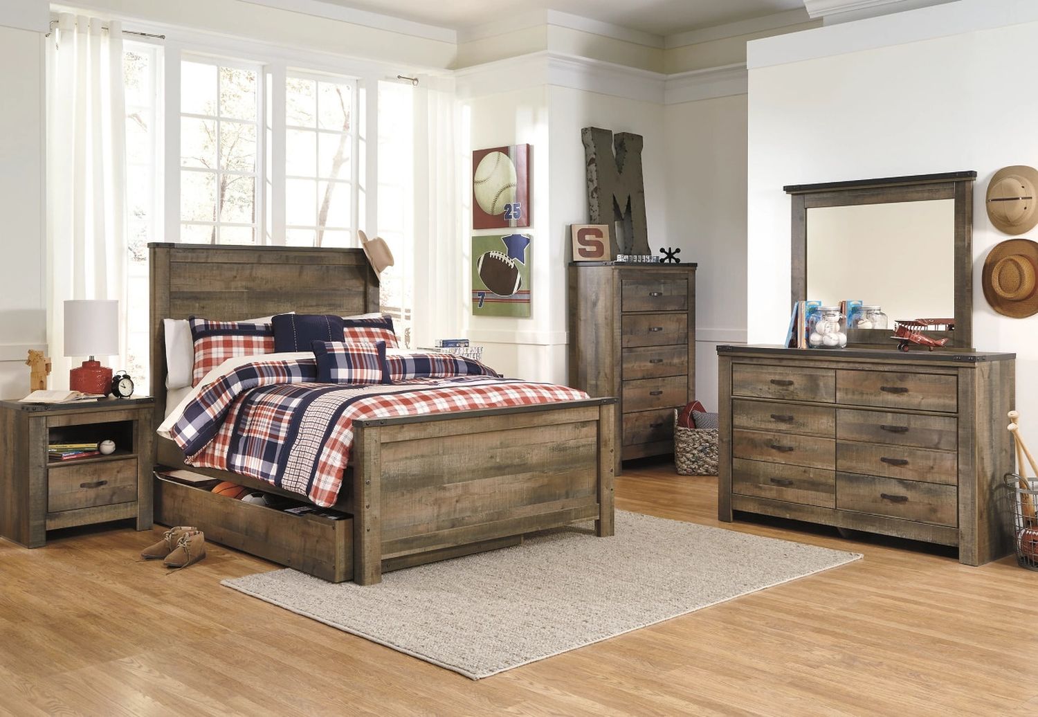 Trinell Brown Full Panel Headboard Only B44687