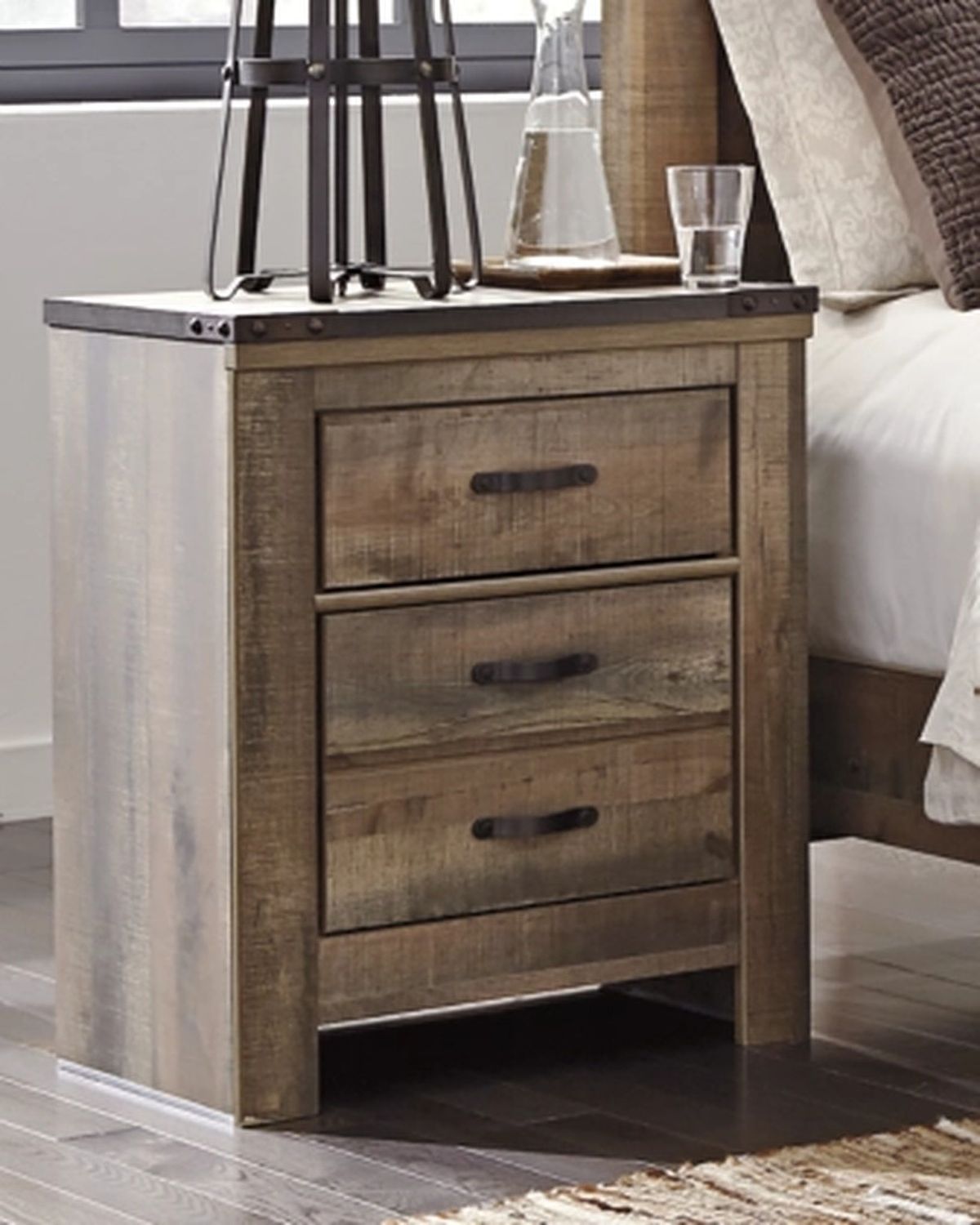 Trinell Brown Two Drawer Night Stand B44692