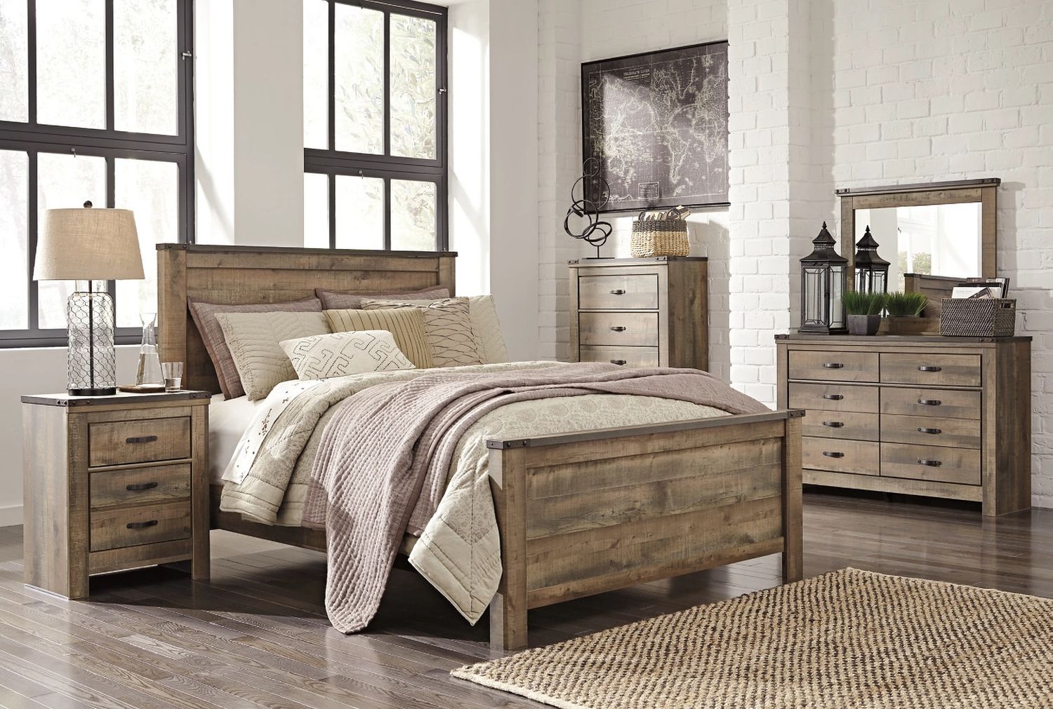 Trinell Brown Two Drawer Night Stand B44692
