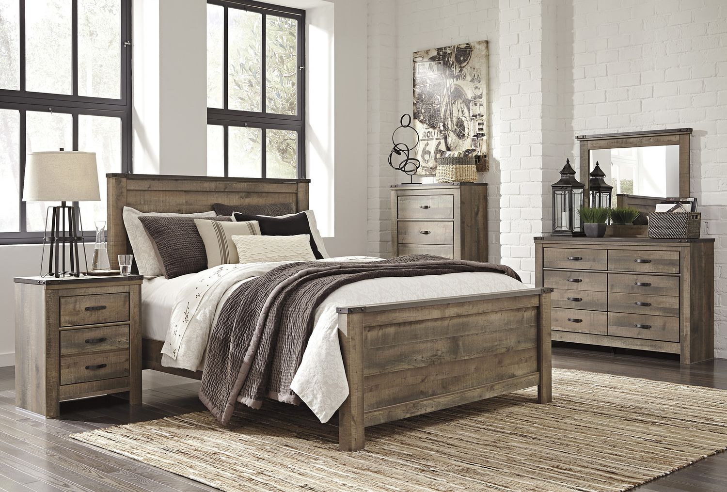 Trinell Brown Two Drawer Night Stand B44692