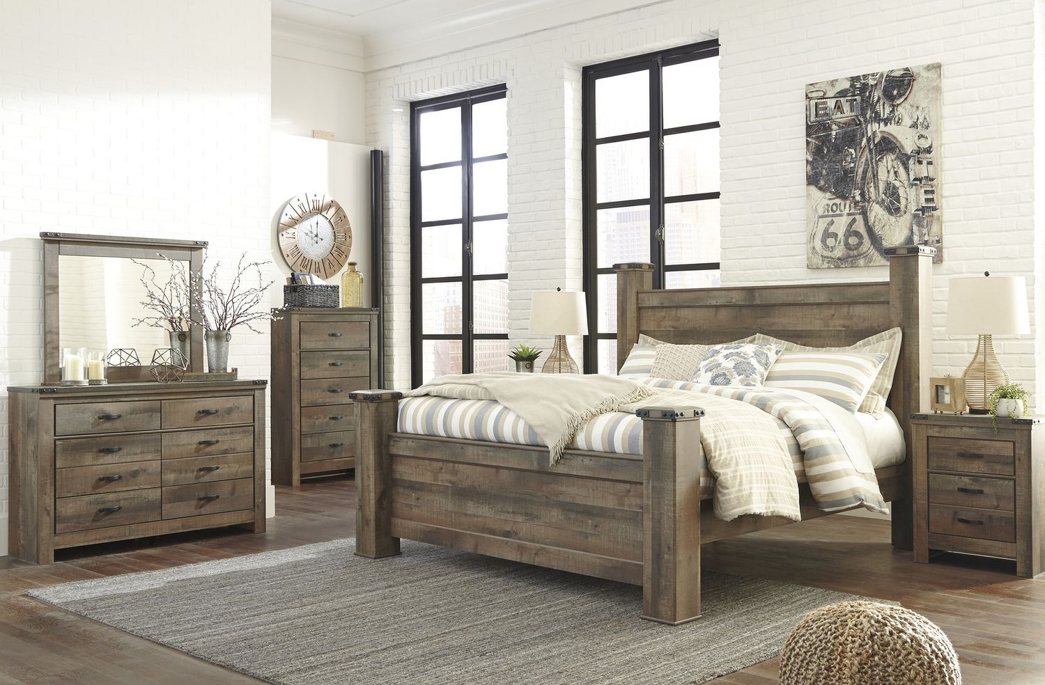 Trinell Brown Two Drawer Night Stand B44692
