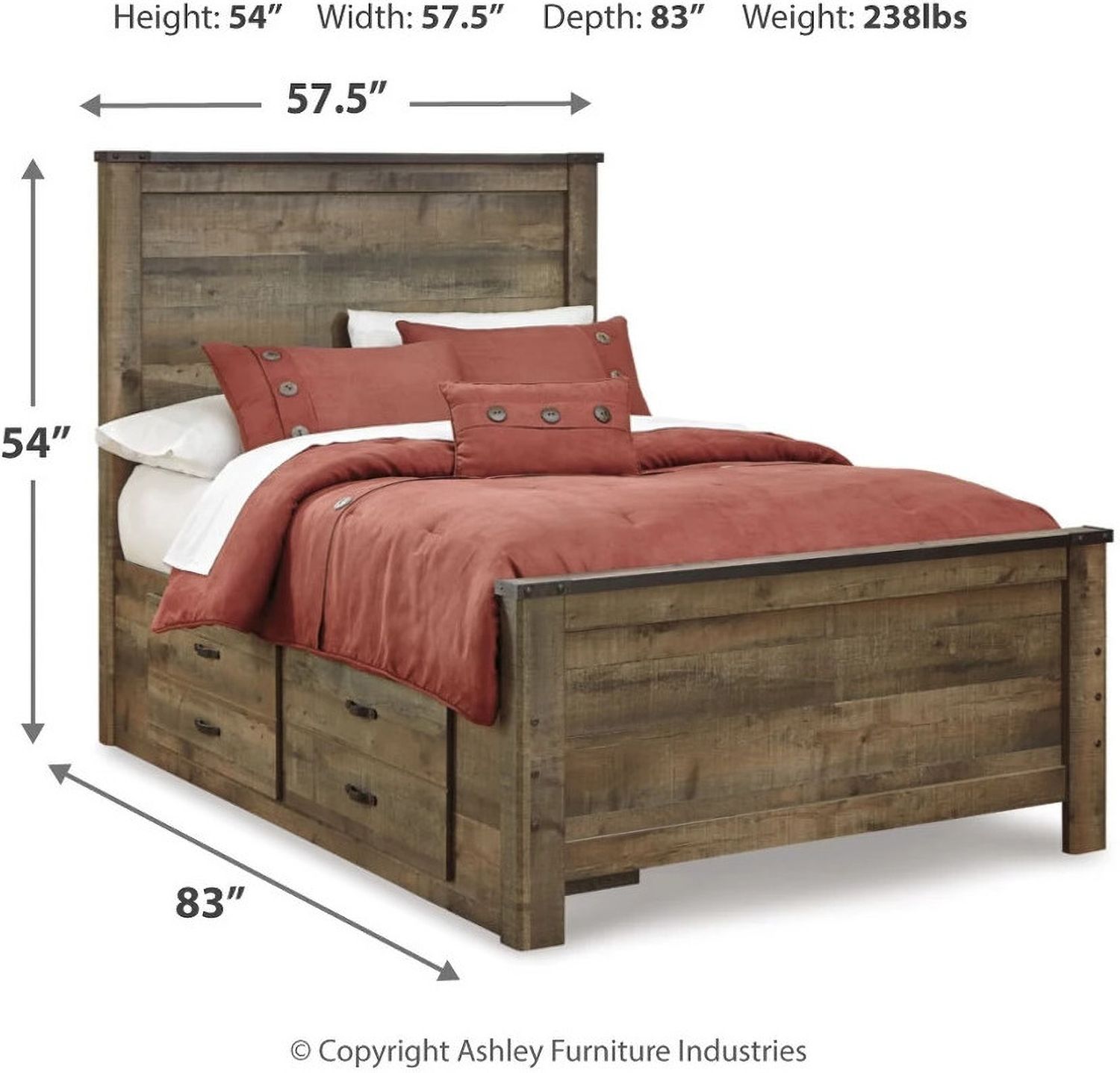 Trinell Brown Full Storage Panel Bed B446B10