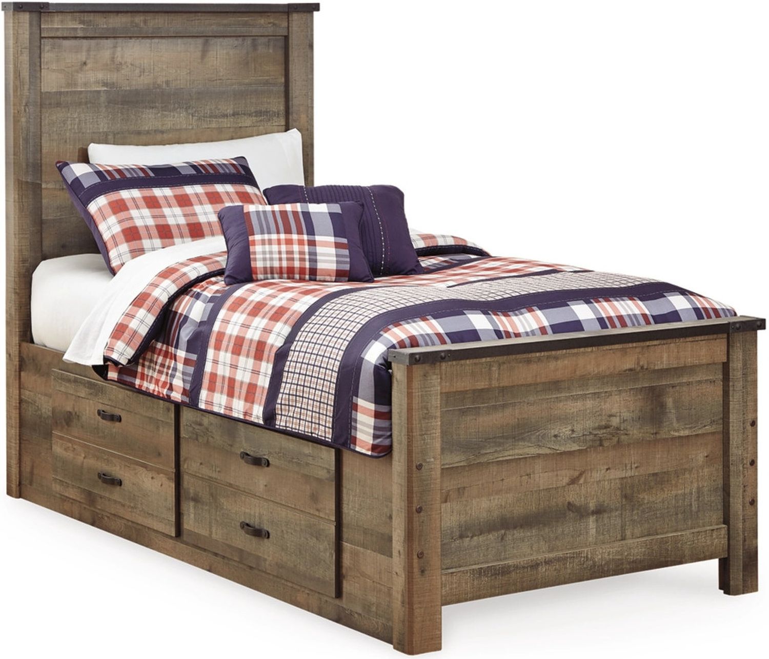 Trinell Brown Twin Panel Storage Bed B446B15
