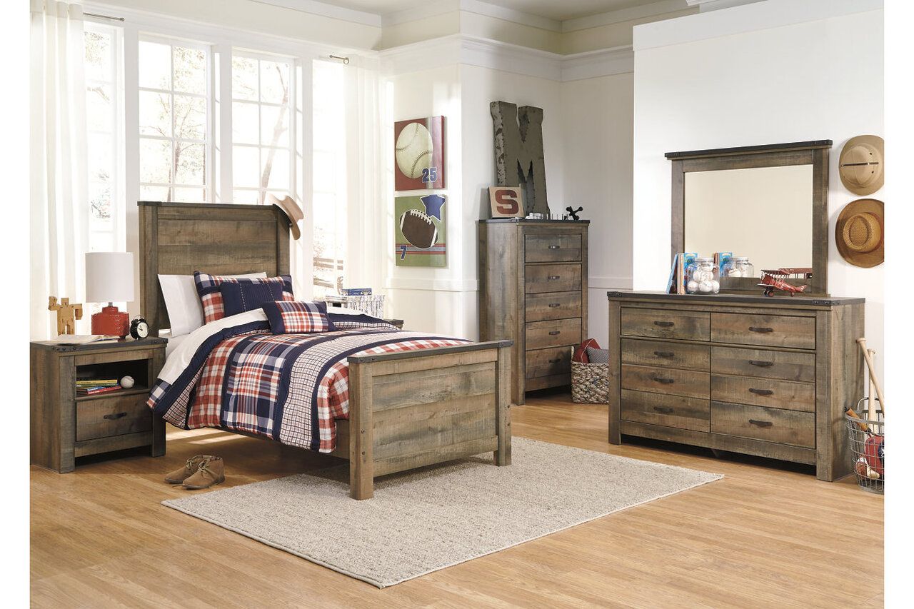 Trinell Brown Twin Panel Storage Bed B446B15