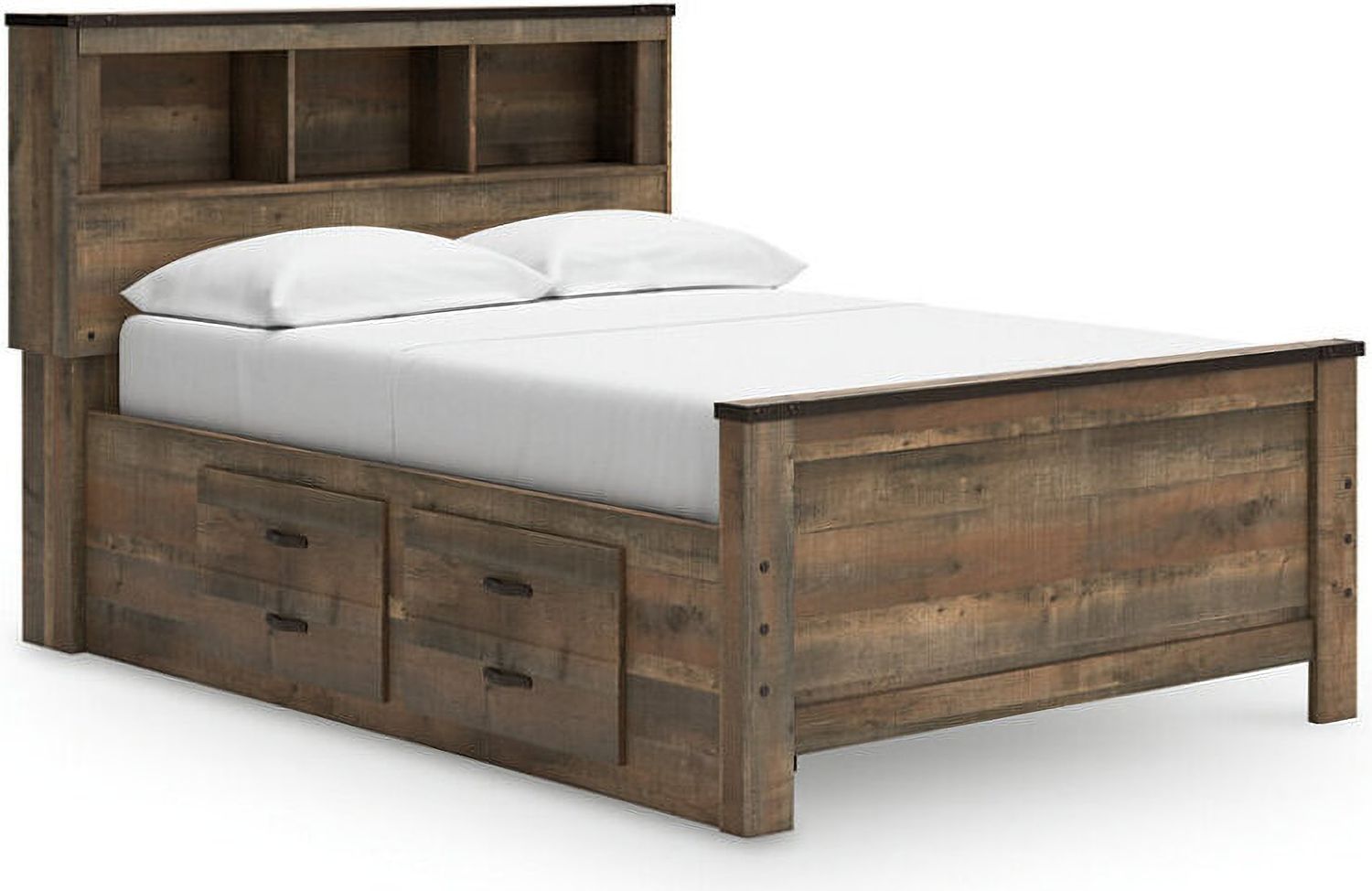 Trinell Brown Full Bookcase Storage Bed B446B16