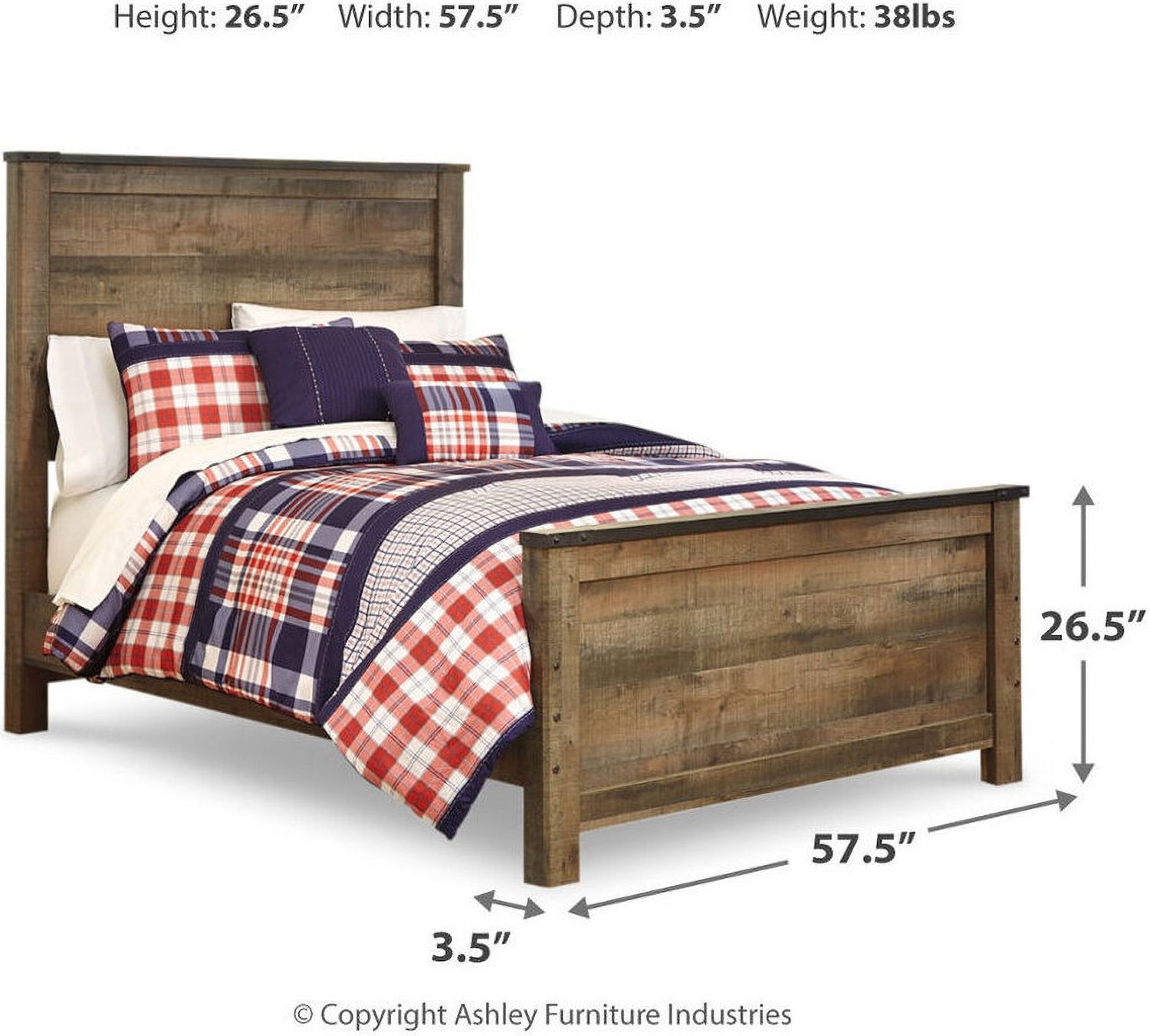 Trinell Brown Full Bookcase Storage Bed B446B16