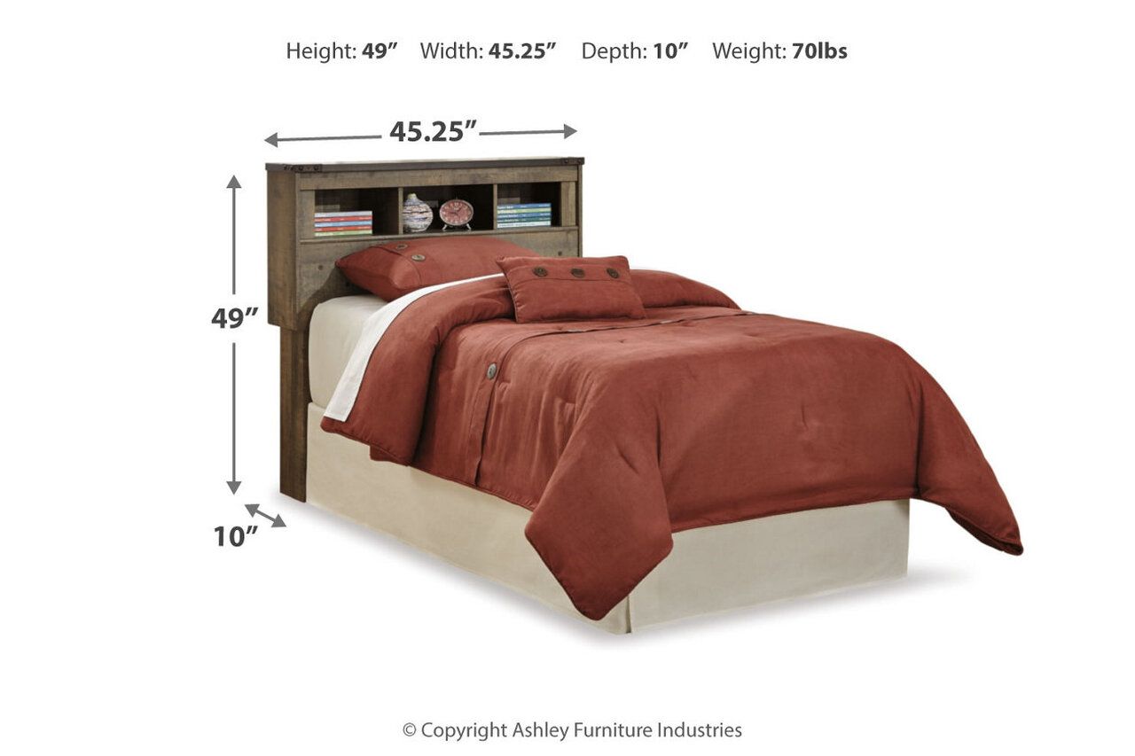 Trinell Brown Twin Bookcase Storage Bed B446B17