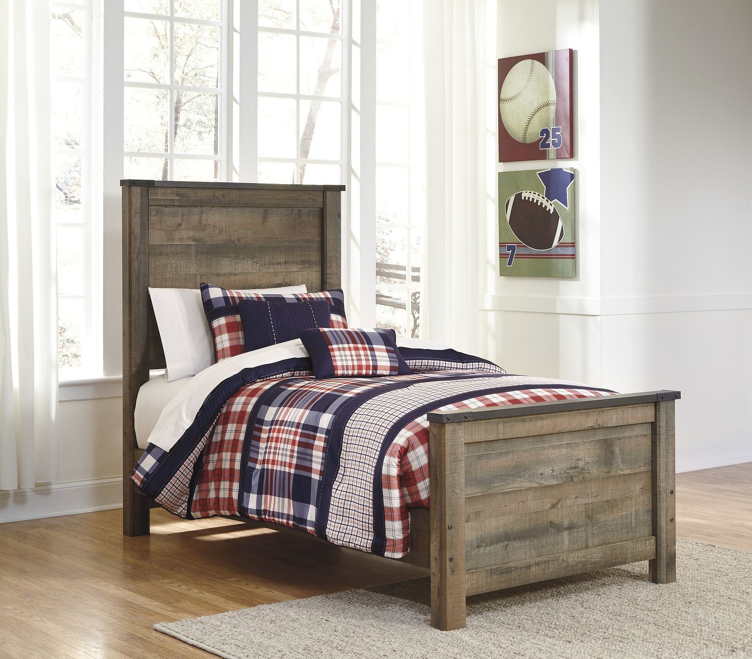 Trinell Brown Twin Panel Bed B446B2