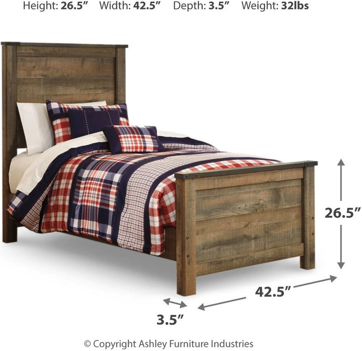 Trinell Brown Twin Panel Bed B446B2