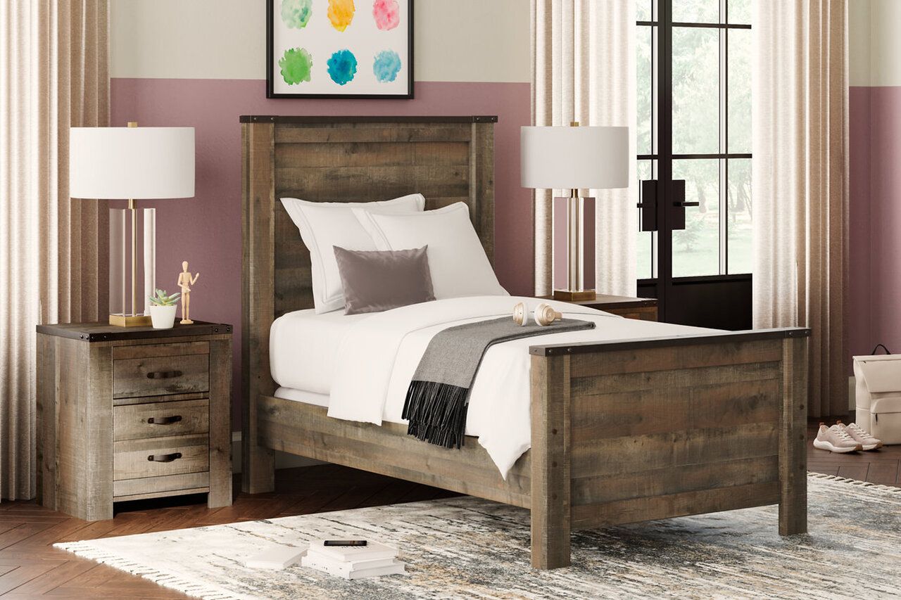 Trinell Brown Twin Panel Bed B446B2