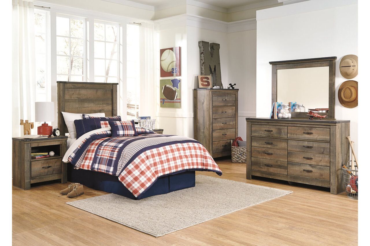 Trinell Brown Twin Panel Bed B446B2